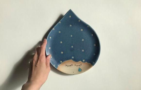 雫プレート　詳細画像2枚目　チャームあり¥180 無し¥160 シズク：プレート | 豆皿 | Sghr