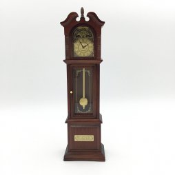 古時計型オルゴール「大きな古時計」【木製ミニチュアオルゴールシリーズ】