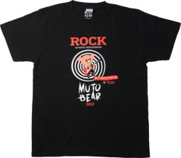 萌木の村ROCK 「MUTO BEAR」 オリジナルTシャツ【C】Black