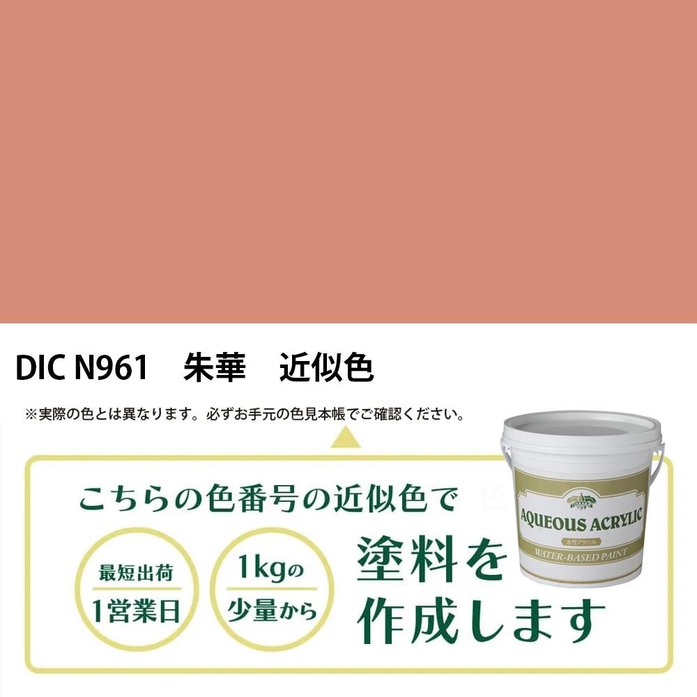 塗料作成 DIC 日本の伝統色 N961 朱華 近似色 - PANTONEやDICをもとに
