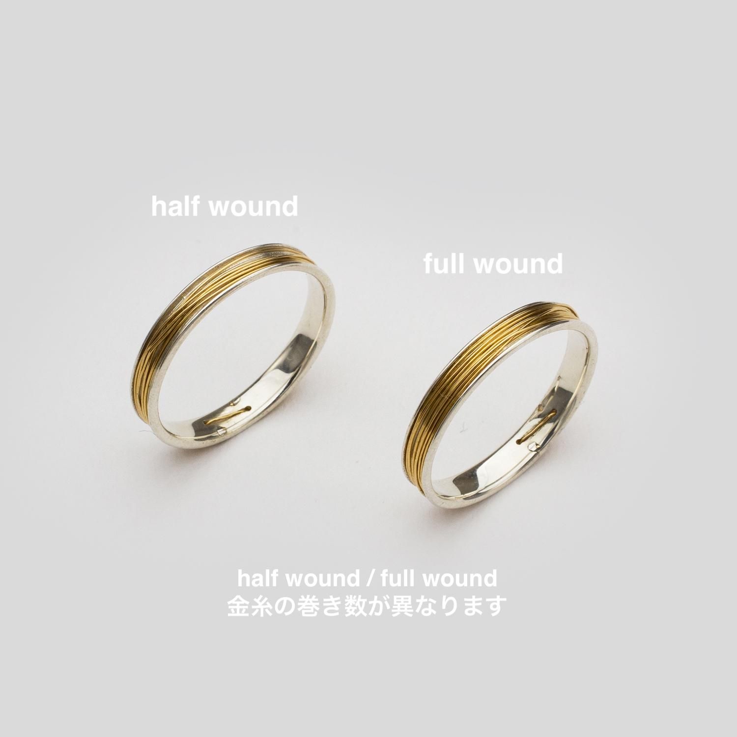 SPOOL RING SHORT - full wound [18KYG / SILVER] - WUNDER 大阪