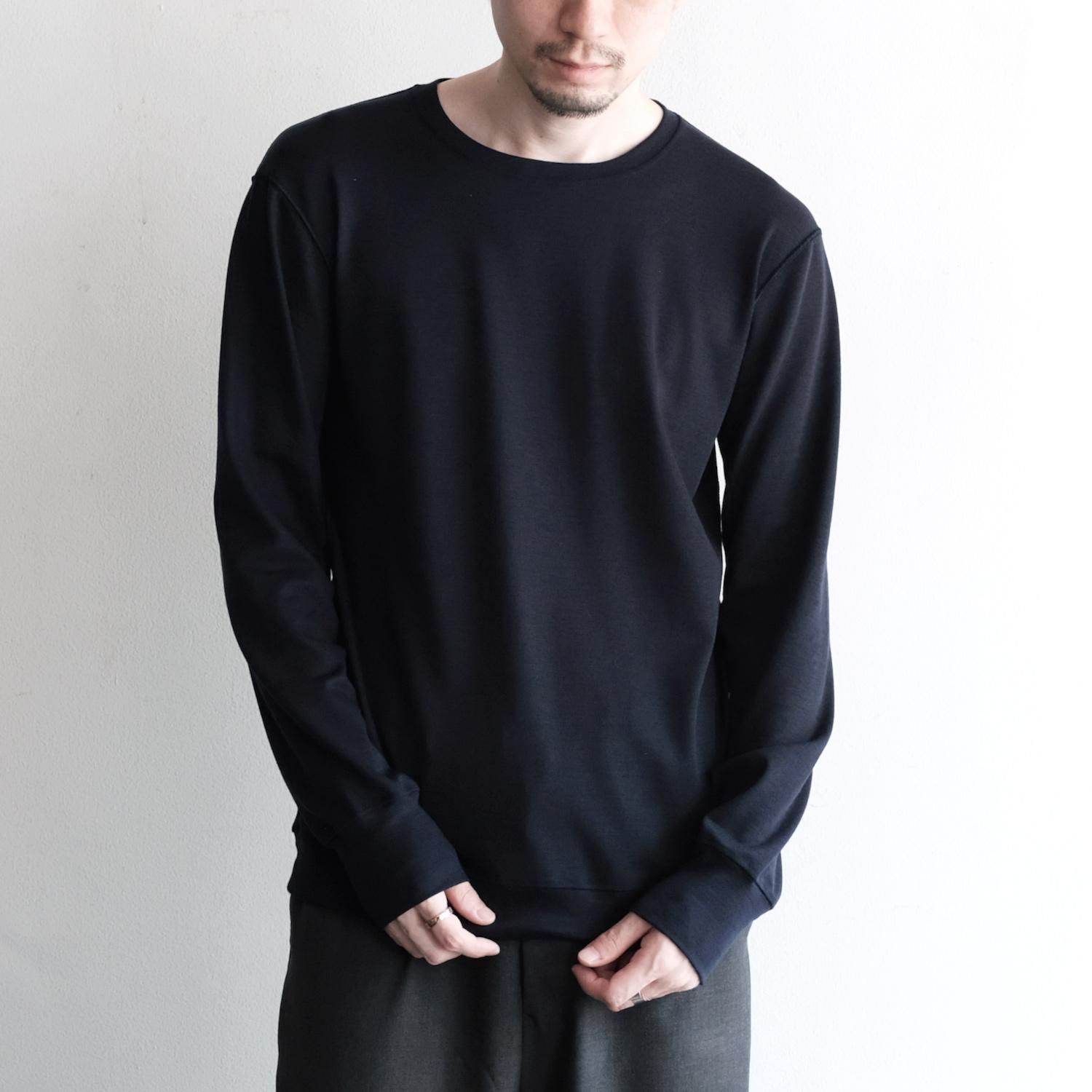 WASHABLE WOOL L/S T [NAVY]