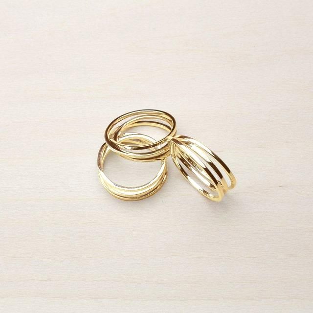 BAND TRIPLE RING [18K]