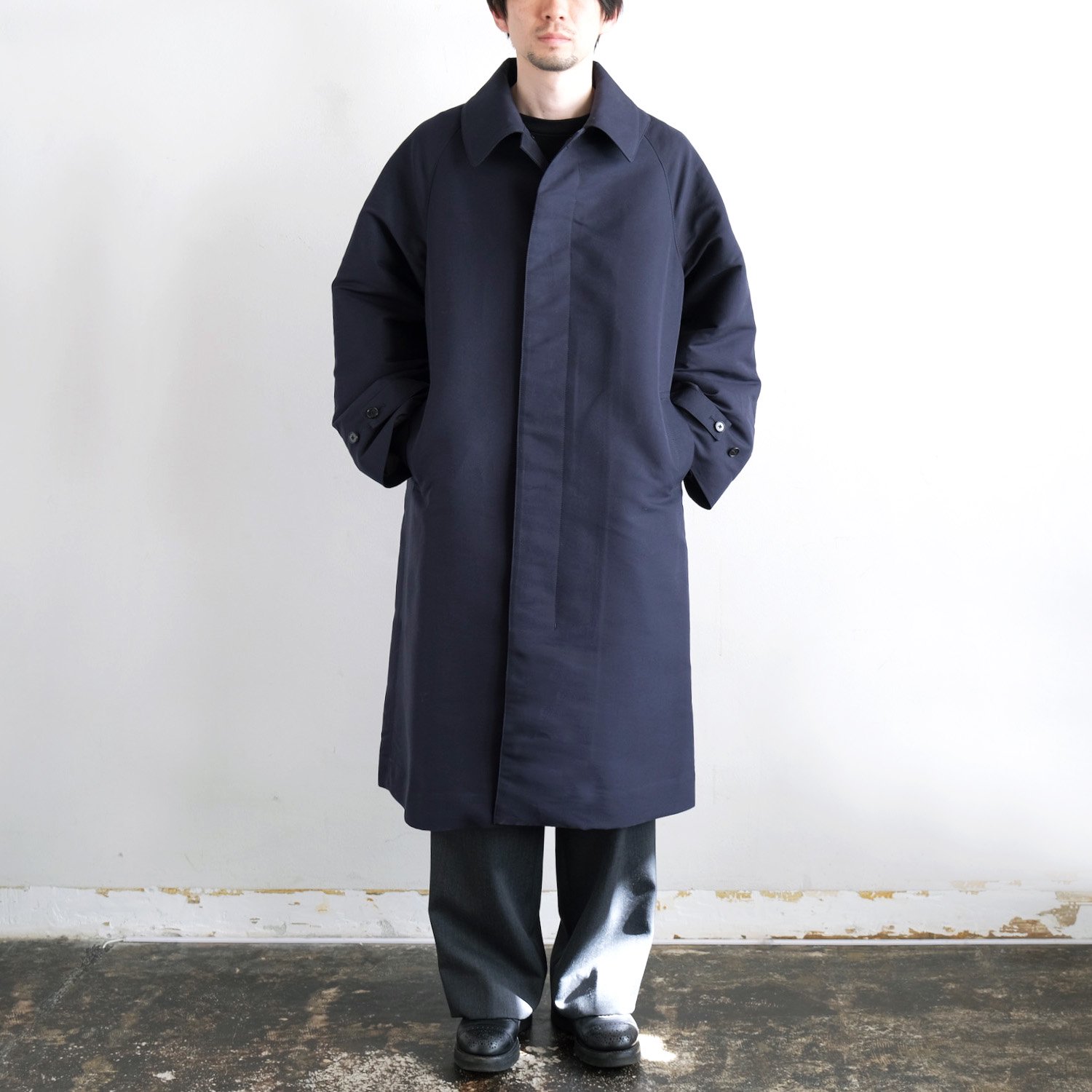 メール便可/取り寄せ Aubett DOUBLE CLOTH BAL COLLAR COAT 21aw