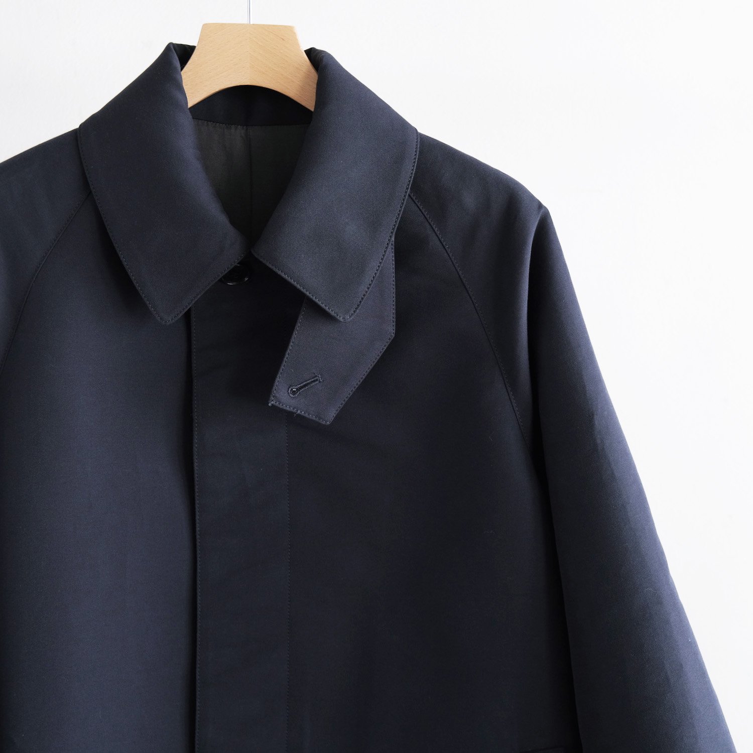 COTTON WOOL SILK DOUBLE CLOTH BAL COLLAR COAT [DEEP NAVY] - WUNDER 大阪  セレクトショップ 大阪梅田中崎町 オンラインストア 正規取扱い 通販可能