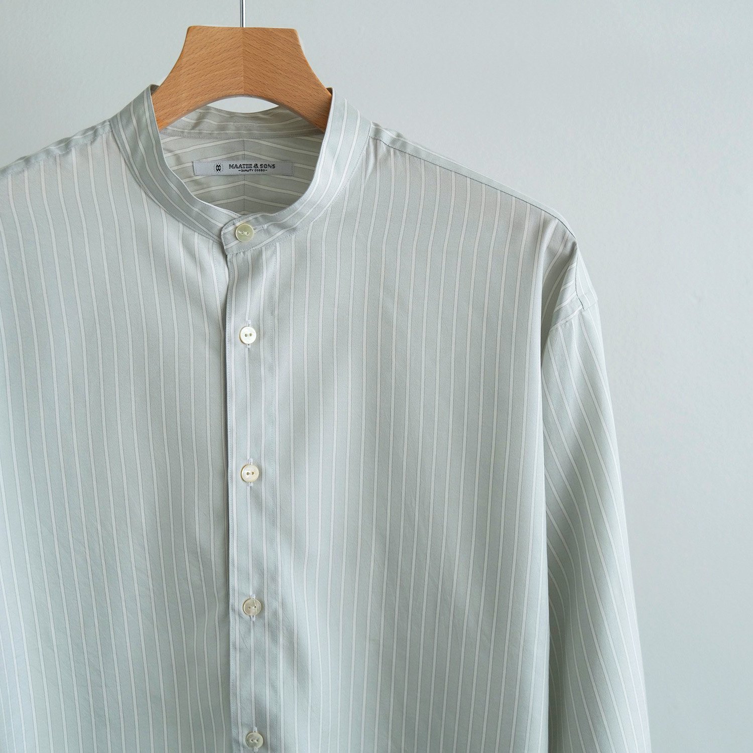 MAATEE&SONS SILK STRIPE PULL OVER SHIRTS - トップス