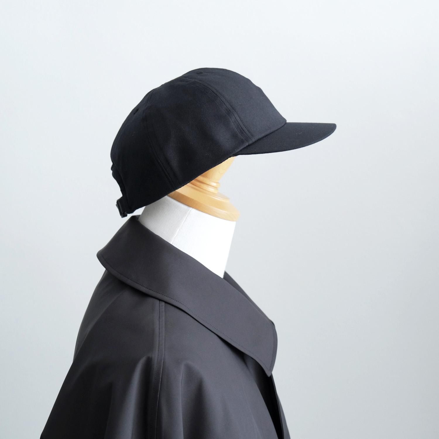 SUIT FABRIC LITTLE BRIM CAP [BLACK]