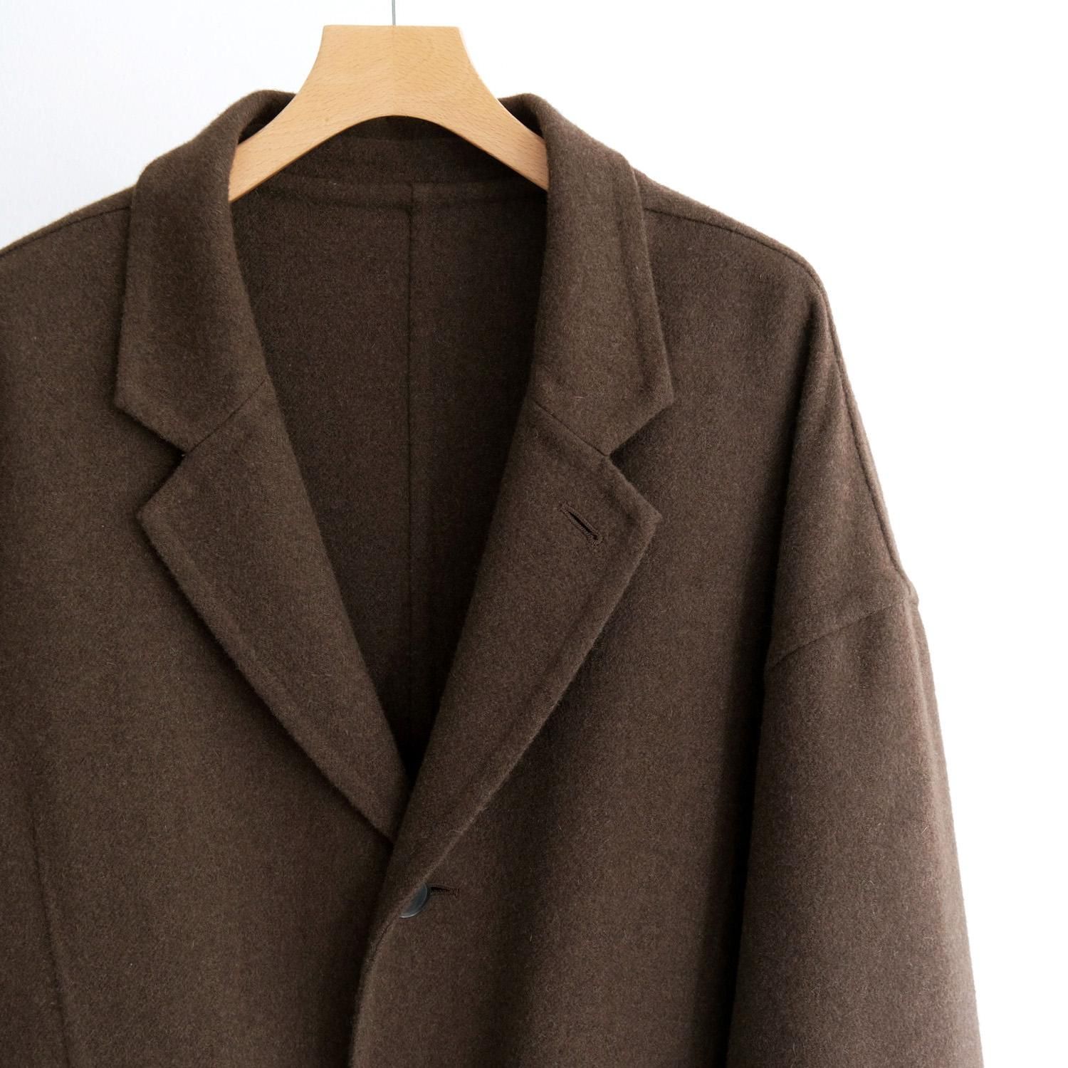YAK MELTON OVER COAT [BROWN] - WUNDER 大阪 セレクトショップ
