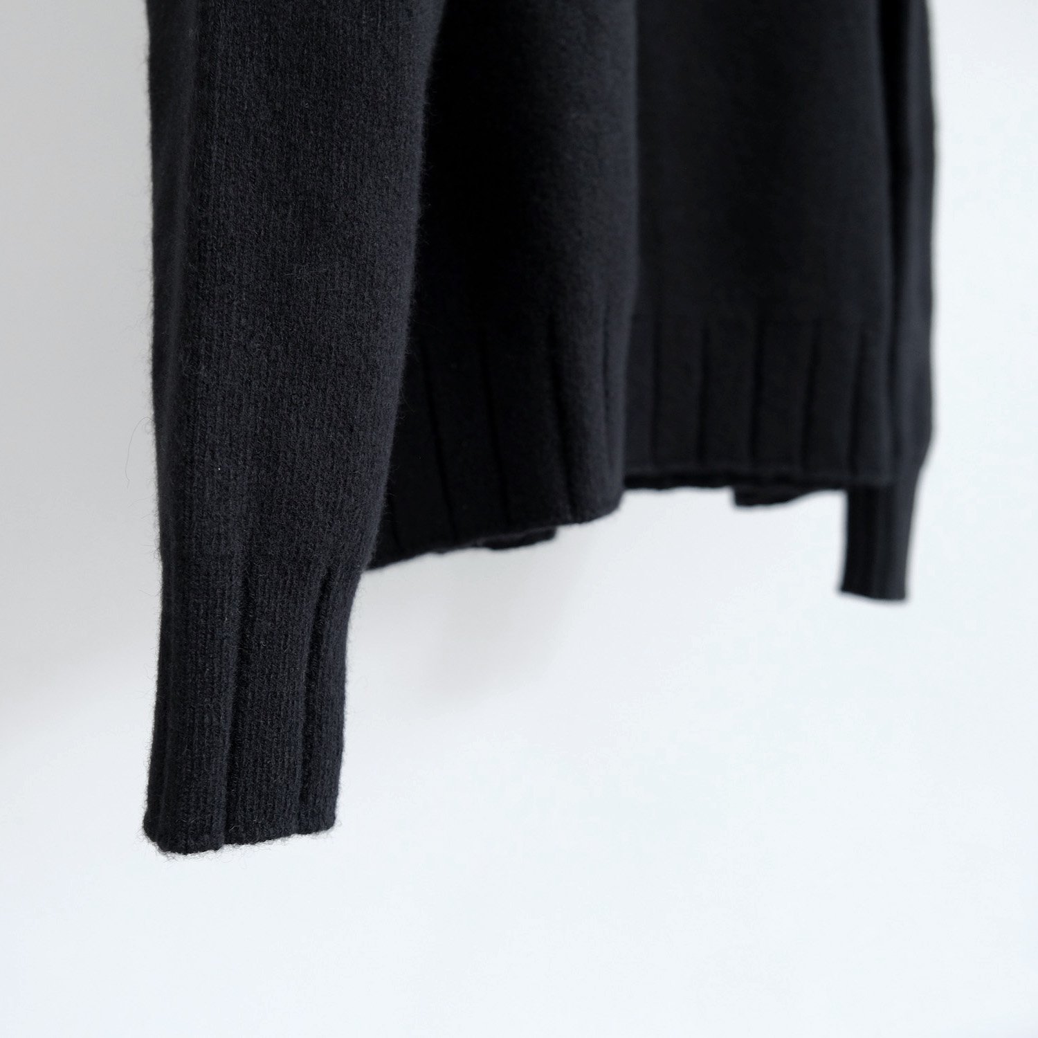 HEAVY OZ CASHMERE OVERSIZE TURTLE NECK [BLACK] - WUNDER 大阪