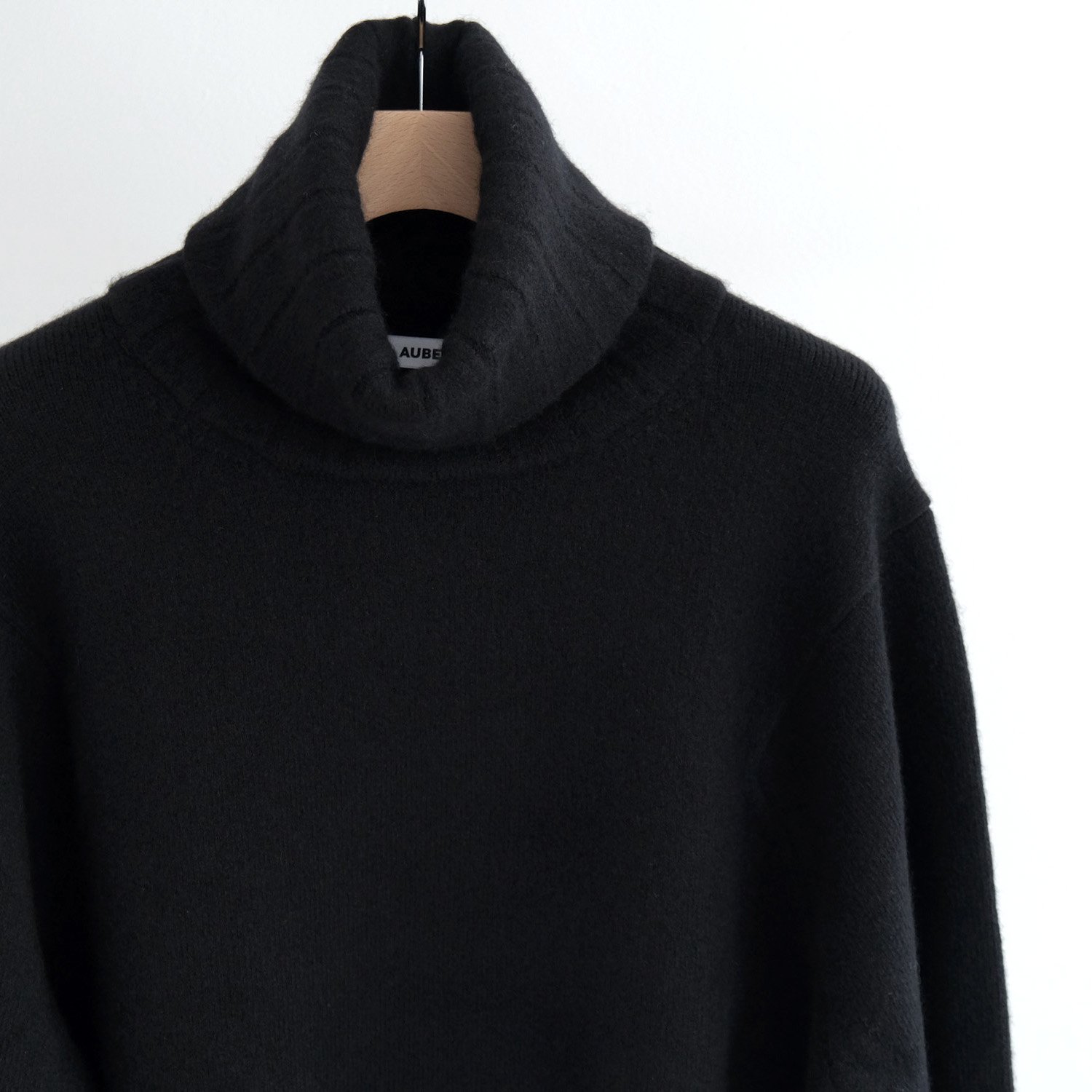 HEAVY OZ CASHMERE OVERSIZE TURTLE NECK [BLACK] - WUNDER 大阪