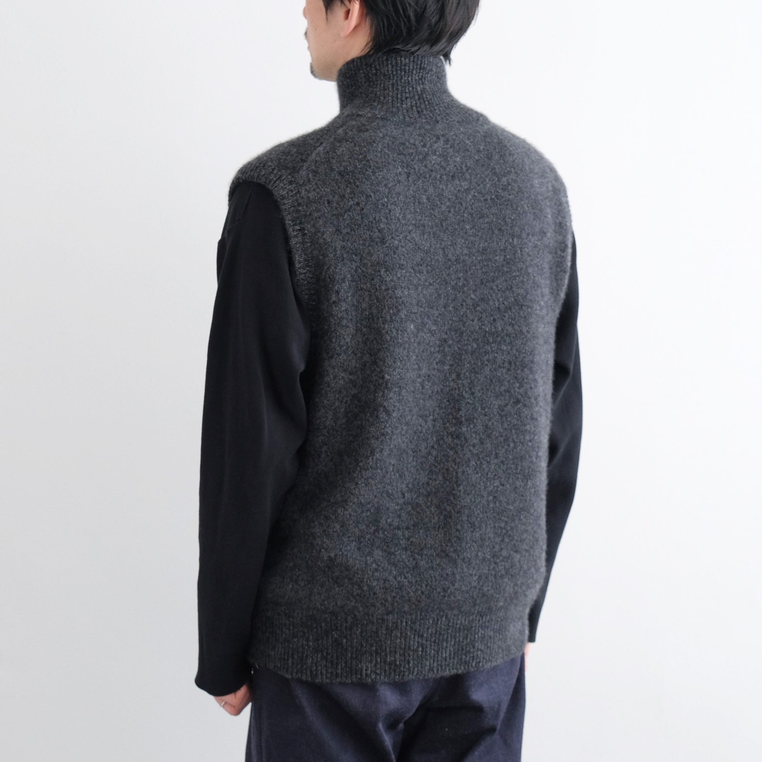 maatee&sons CASHMERE 強縮絨 ZIP UP VEST アウトレット専門店 safetec