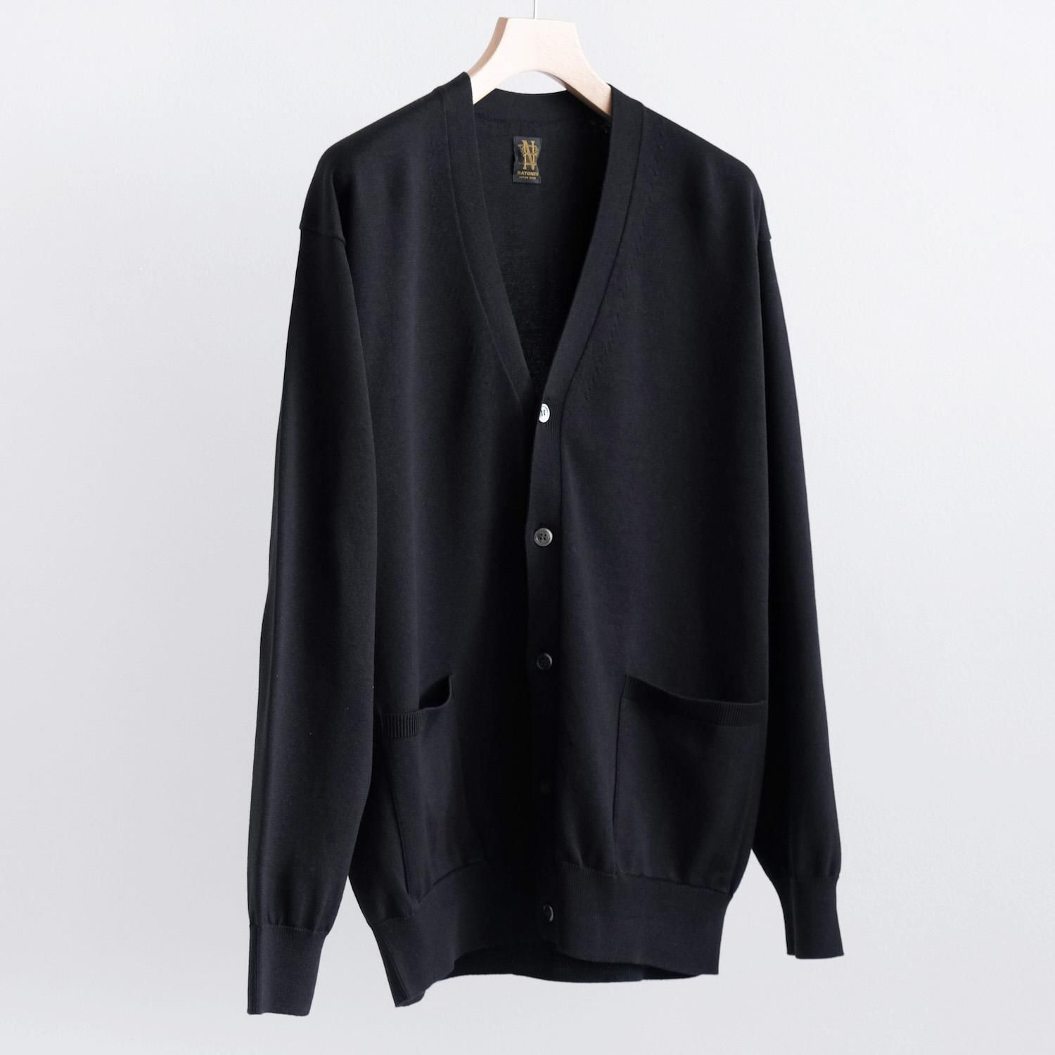 SEAISLAND COTTON V NECK CARDIGAN [BLACK]