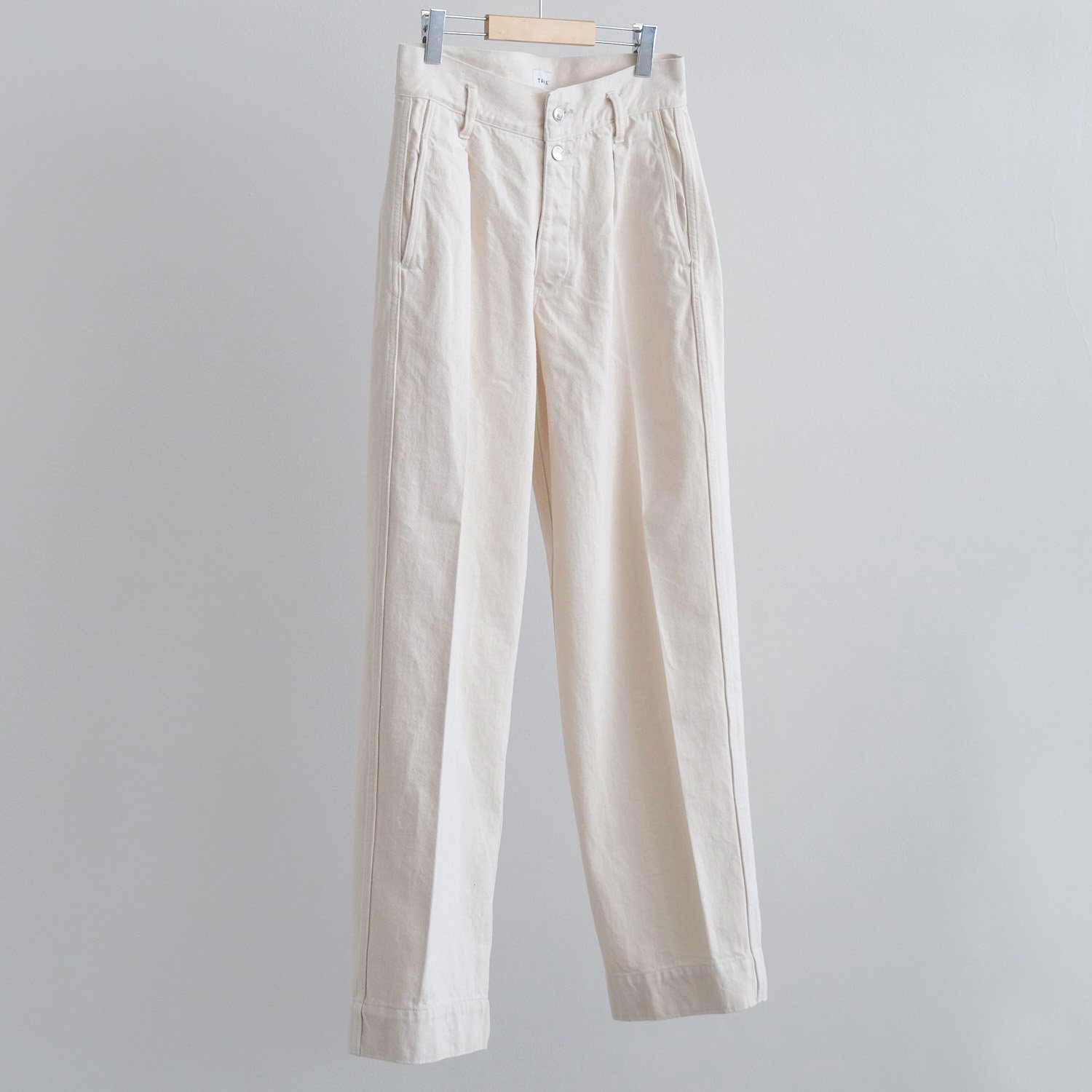 THE WIDE JEAN TROUSERS [RINSED RAW WHITE]