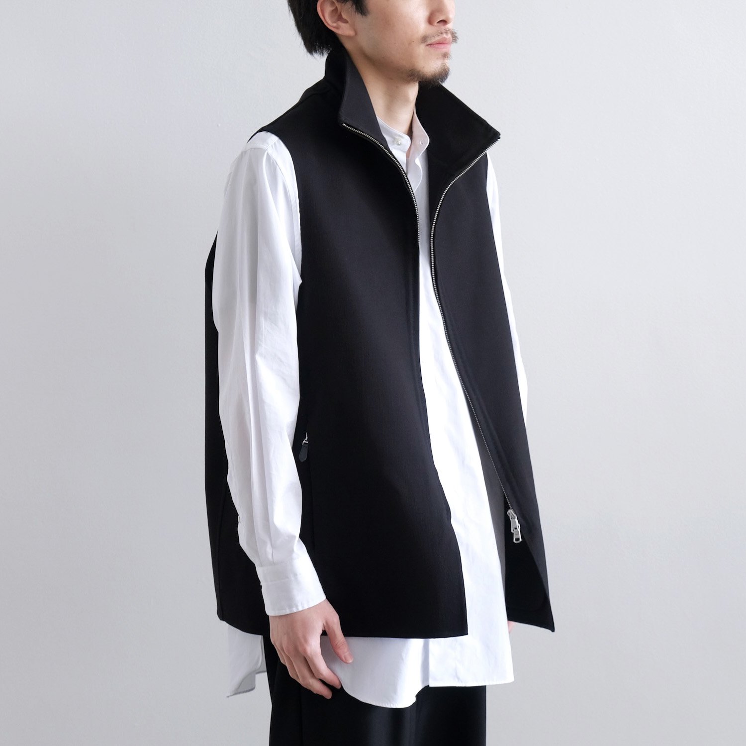 REVER ZIP UP VEST [BLACK] - WUNDER 大阪 セレクトショップ 大阪梅田