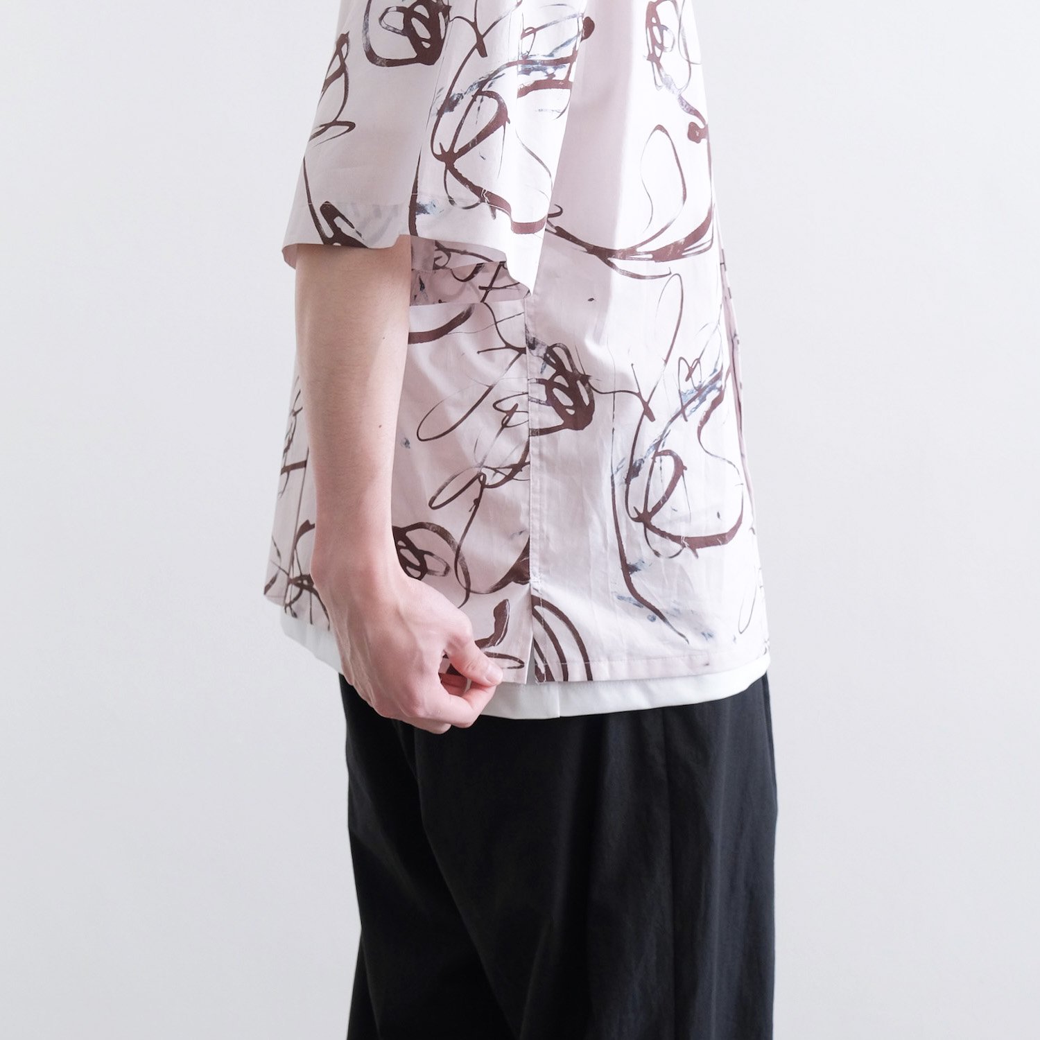 COTTON RAGLAN SLEEVE ALOHA SHIRT [WHITE PAINTER / DEADSTOCK