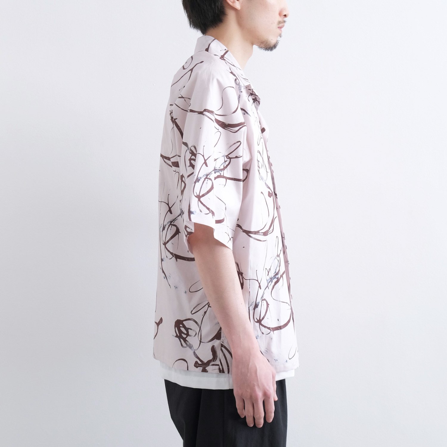 COTTON RAGLAN SLEEVE ALOHA SHIRT [WHITE PAINTER / DEADSTOCK