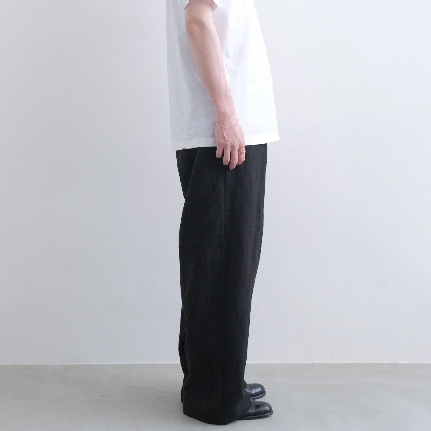 HEAVY LINEN WORK PANTS [BLACK] - WUNDER 大阪 セレクトショップ 大阪