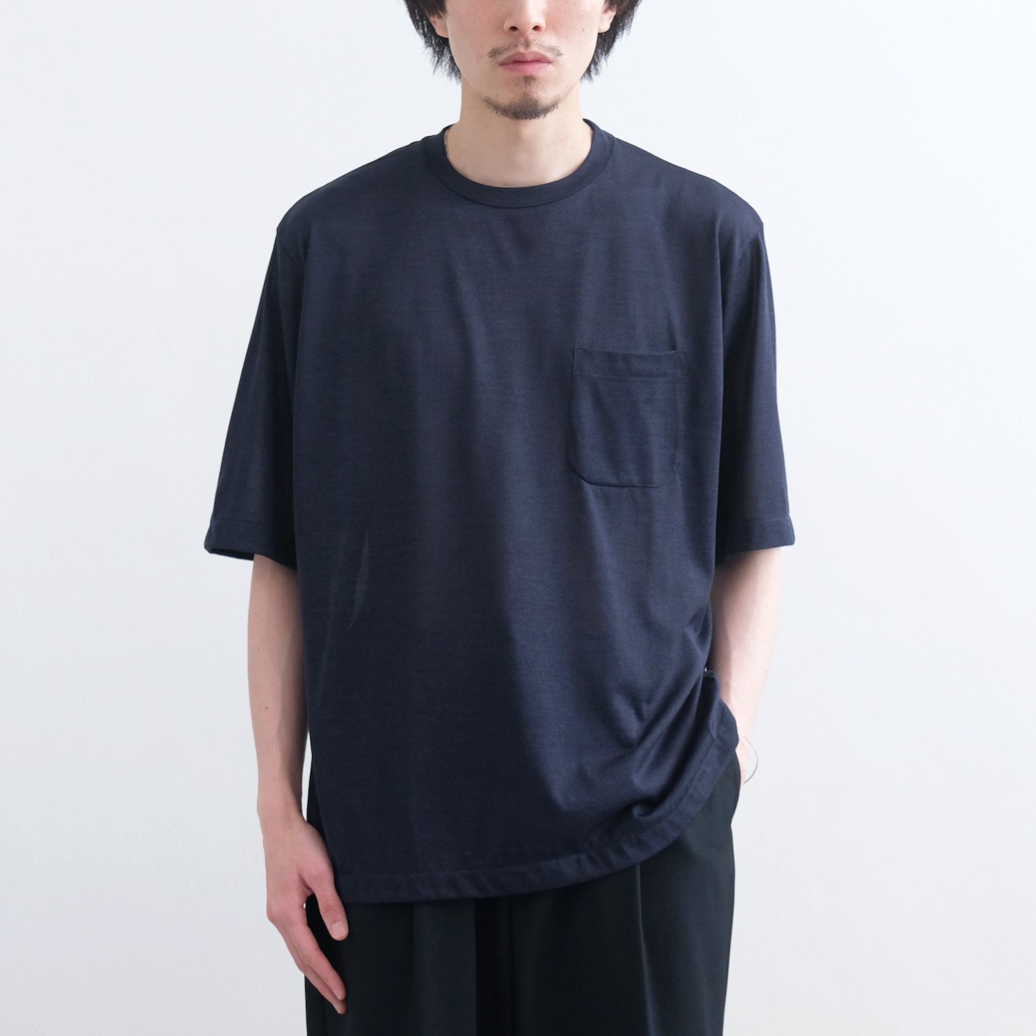 MAATEE&SONS WASHABLE SILK BOAT NECK - Tシャツ/カットソー(七分/長袖)