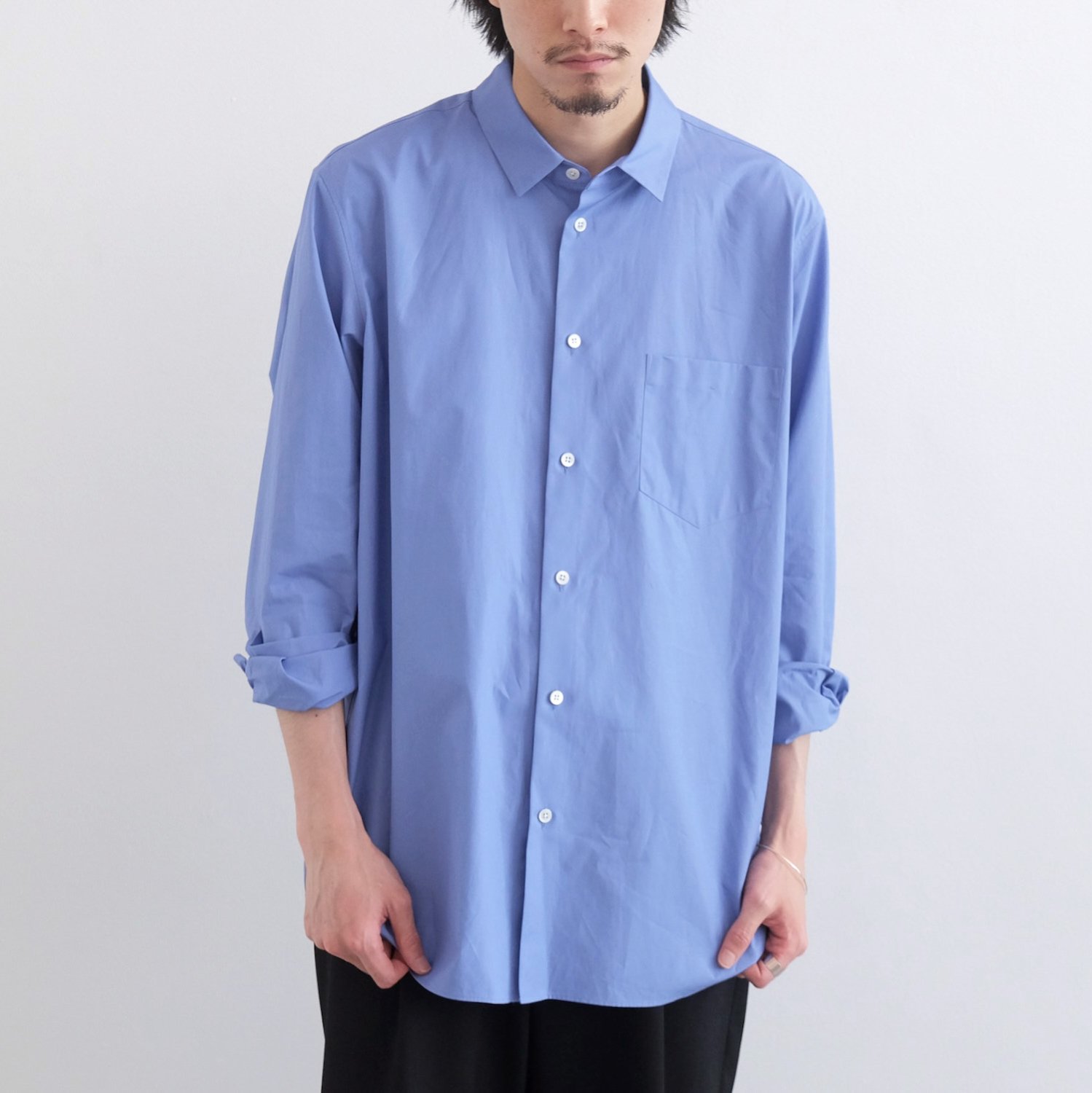 SUVIN BROAD STANDARD SHIRT [SAX] - WUNDER 大阪 セレクトショップ