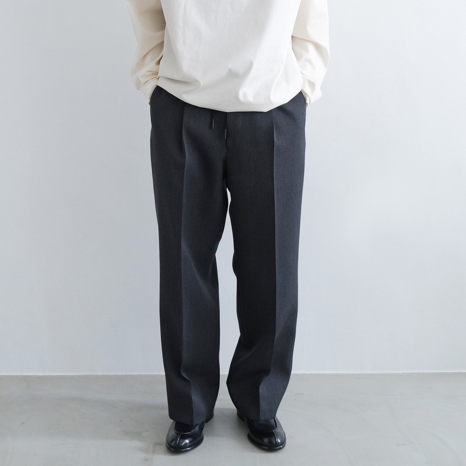 THE EASY SLACKS WIDE [TOP GRAY] - WUNDER 大阪 セレクト