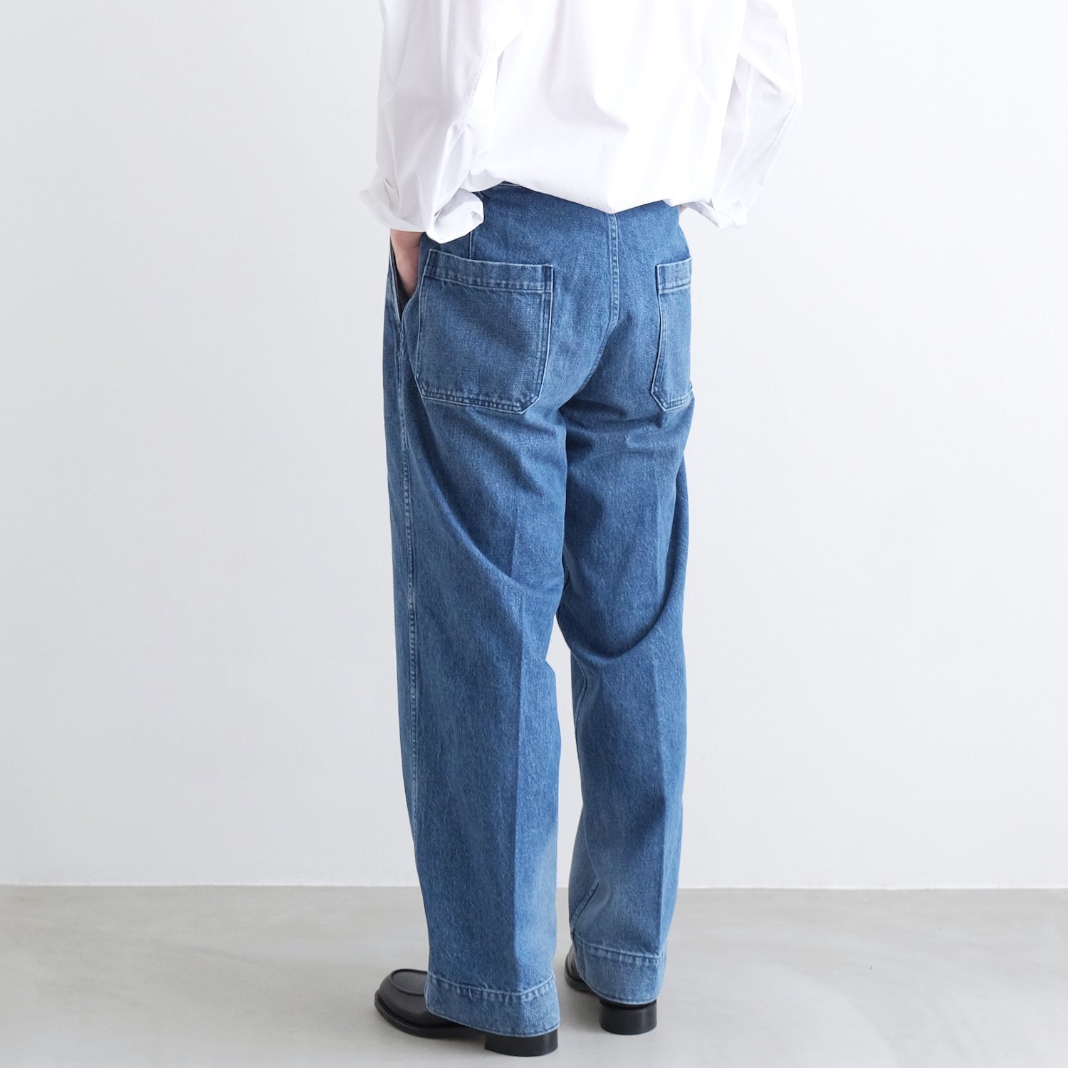 THE WIDE JEAN TROUSERS [VINTAGE BLUE] - WUNDER 大阪 セレクト