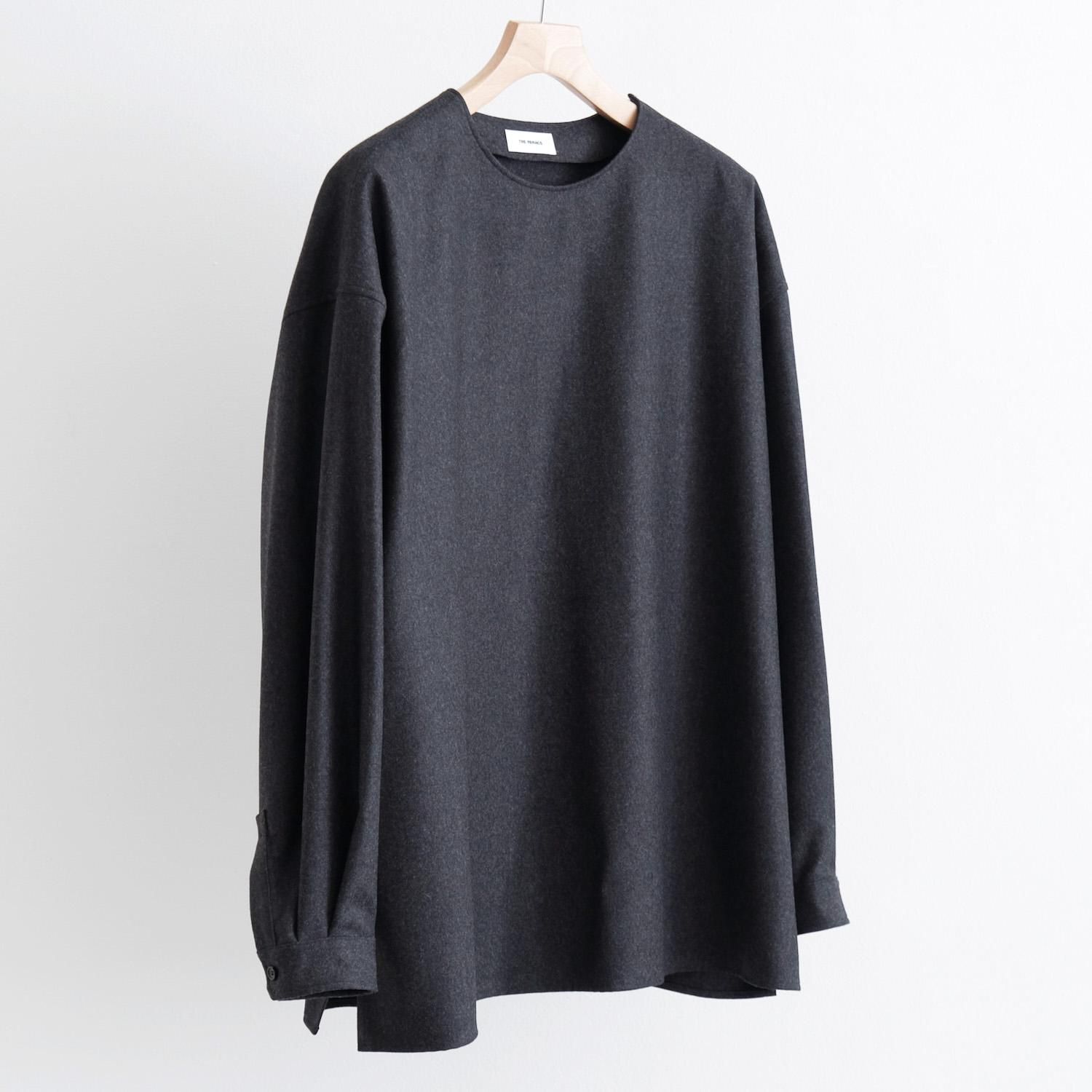 COLLEGE FLANNEL SIDE ZIP PULLOVER SHIRT [CHARCOAL GRAY]