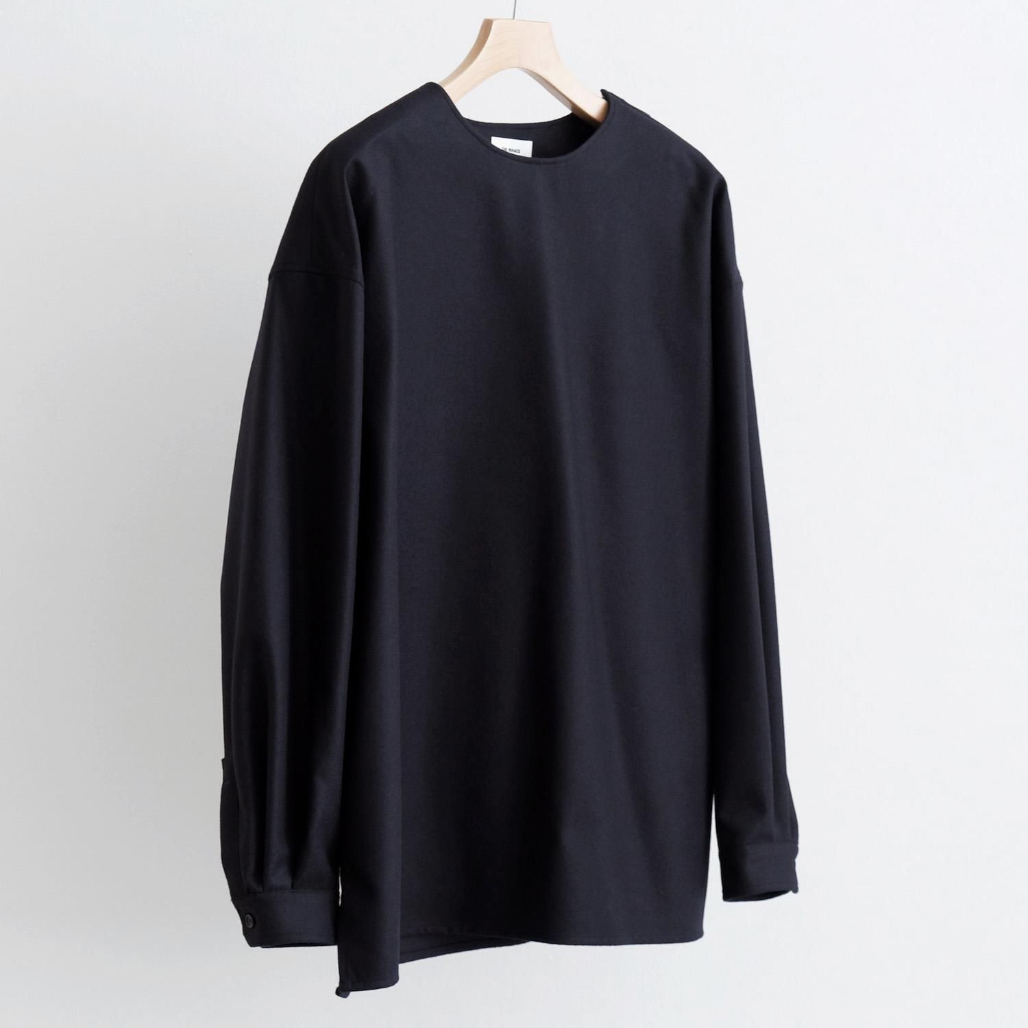 COLLEGE FLANNEL SIDE ZIP PULLOVER SHIRT [DARK NAVY]