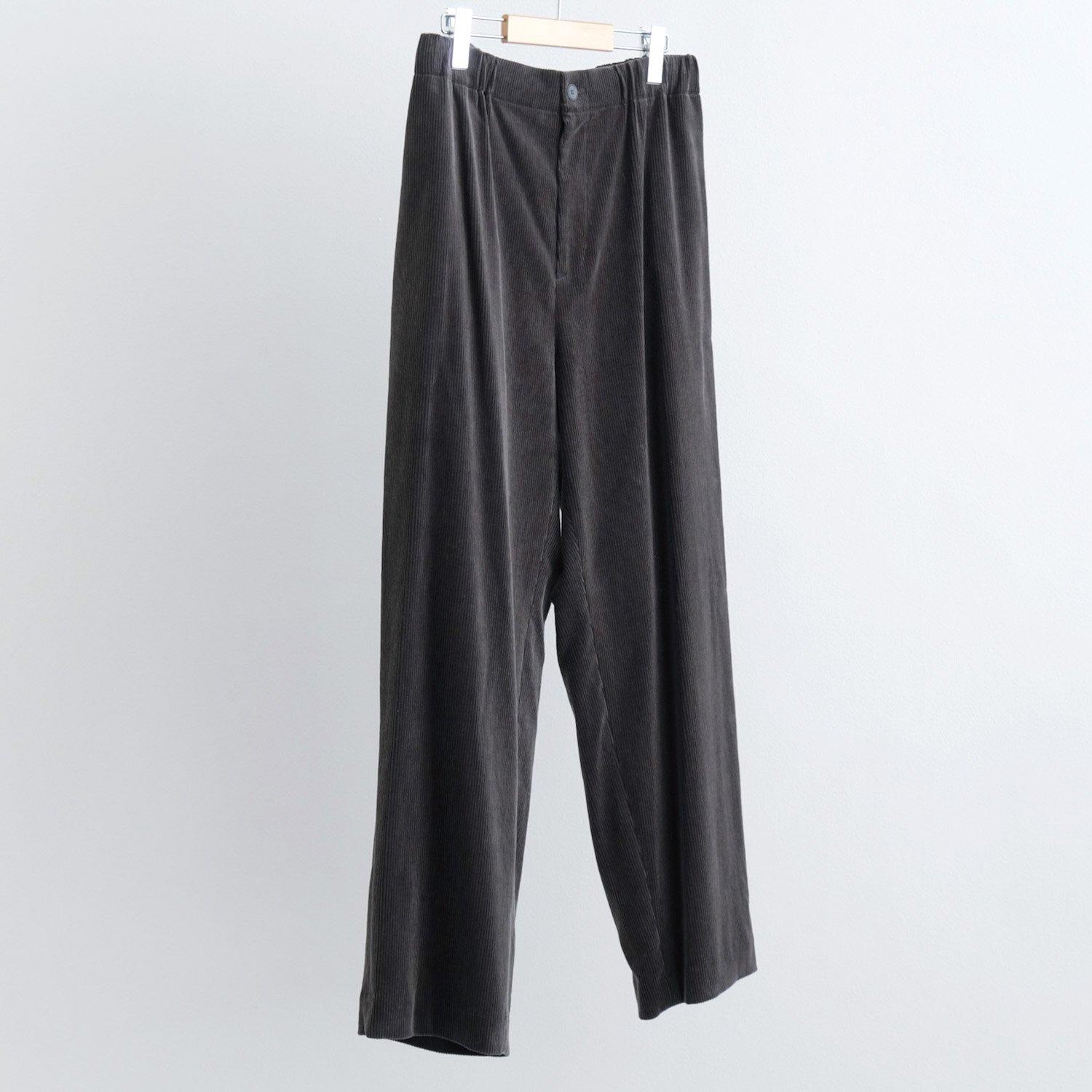 SUVIN CORDUROY EASY WIDE PANTS [CHARCOAL GRAY]