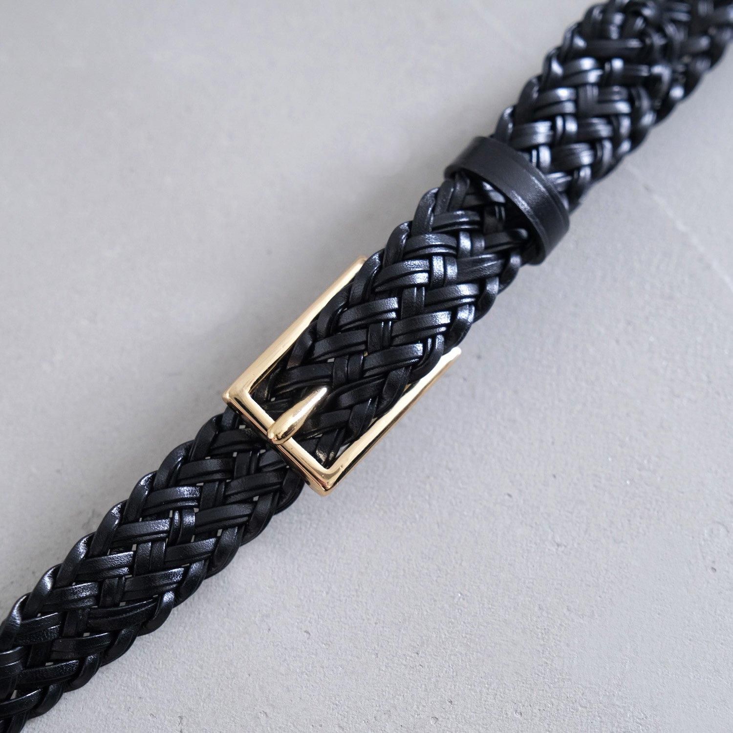 高品質 BELT001 レザーメッシュベルト HEUGN Josh BELT001 Black ...