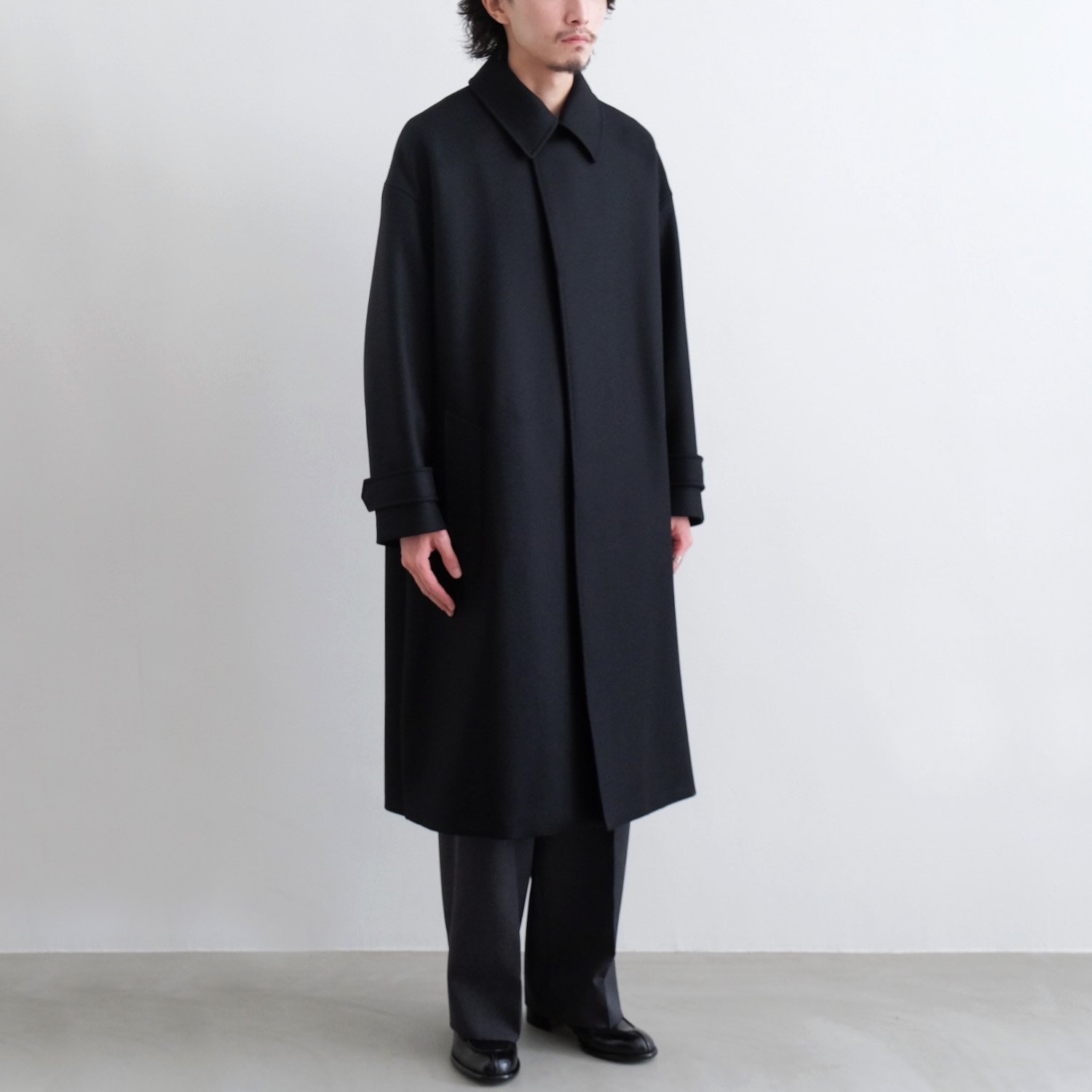 THE BAL COLLAR COAT [BLACK] - WUNDER 大阪 セレクトショップ 大阪