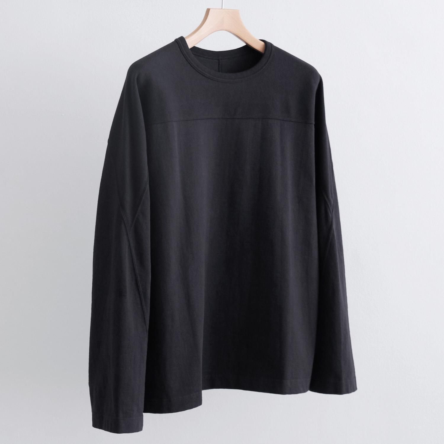 OPEN END LOOPWHEEL JERSEY FOOTBALL LONG SLEEVE [ANTHRACITE]