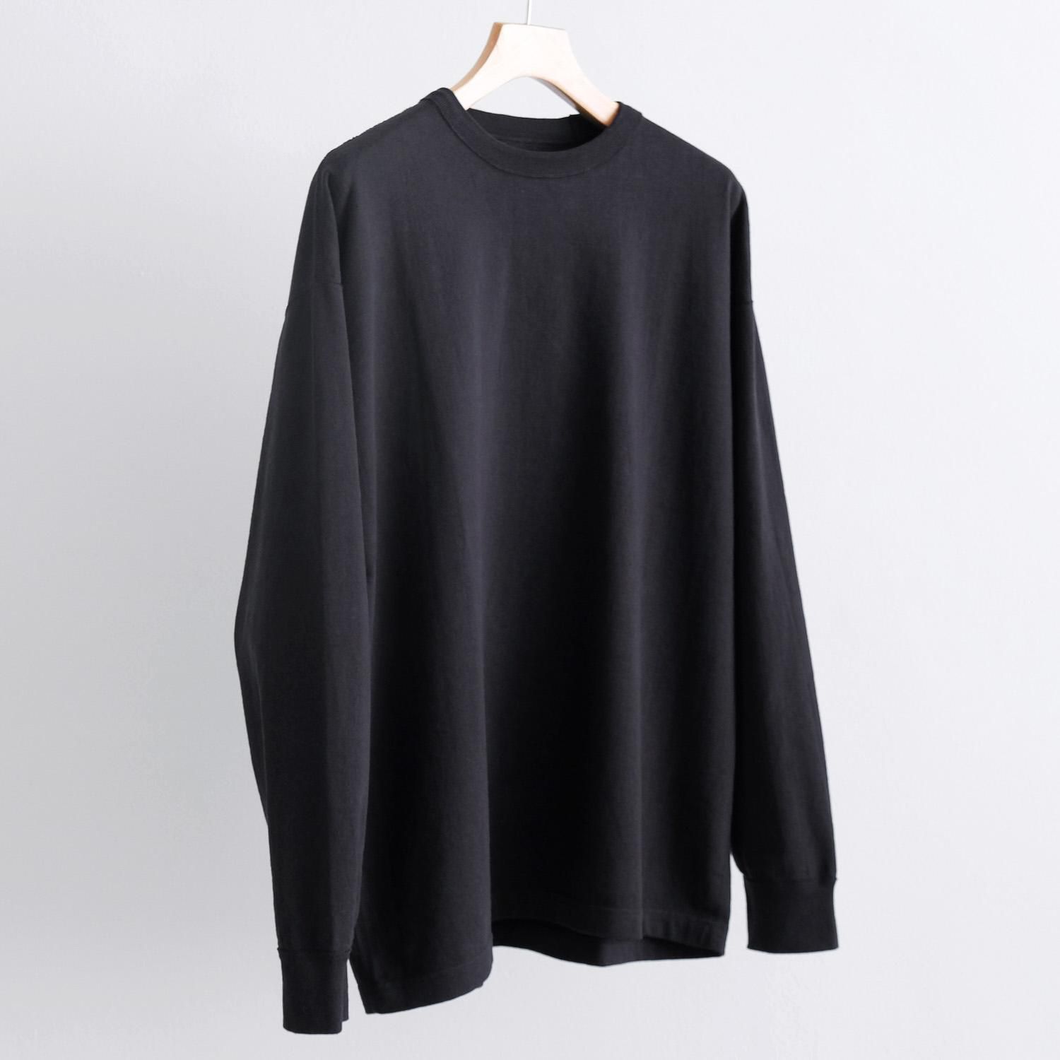 OPEN END LOOPWHEEL JERSEY TAPERED OVERSIZED LONG SLEEVE [ANTHRACITE]