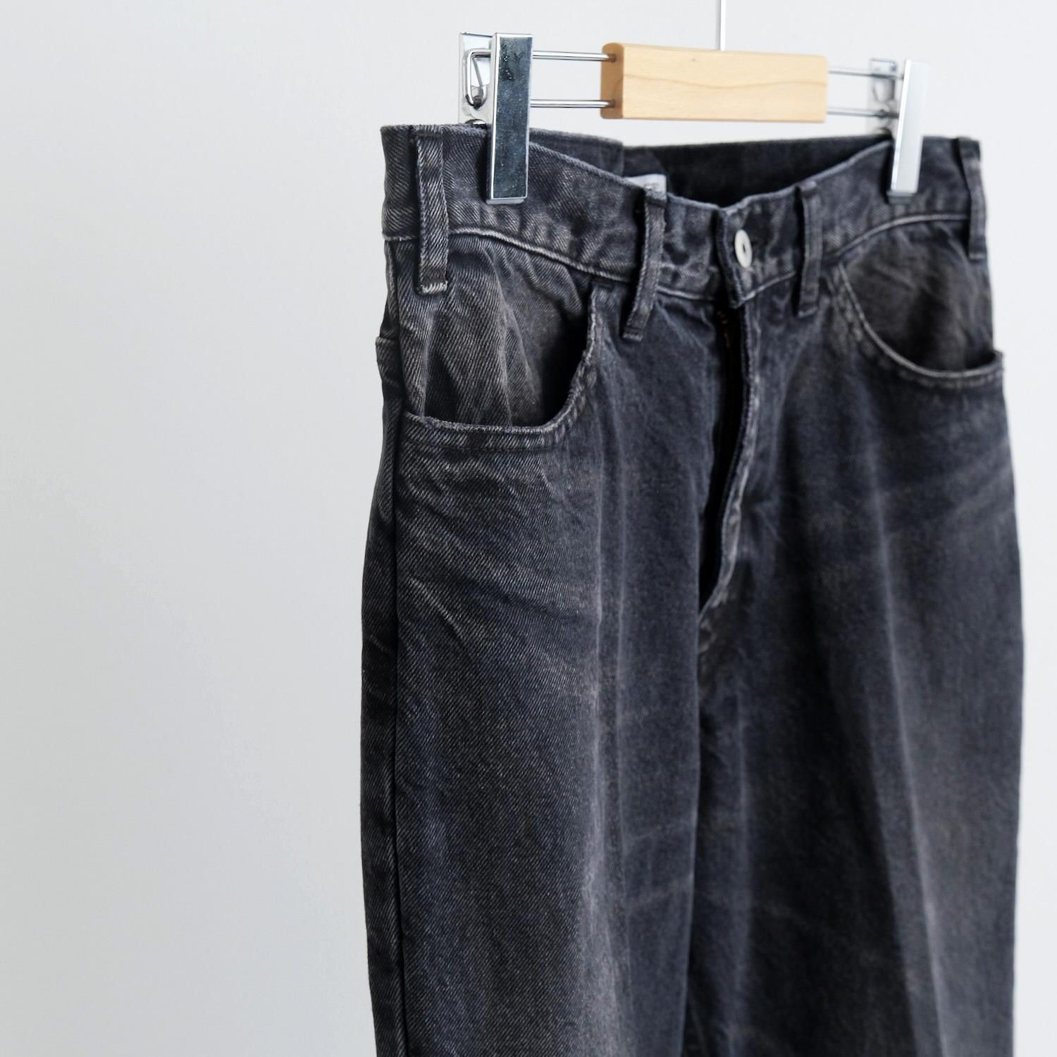 002 FLARE DENIM [BLACK USED] - WUNDER 大阪 セレクトショップ