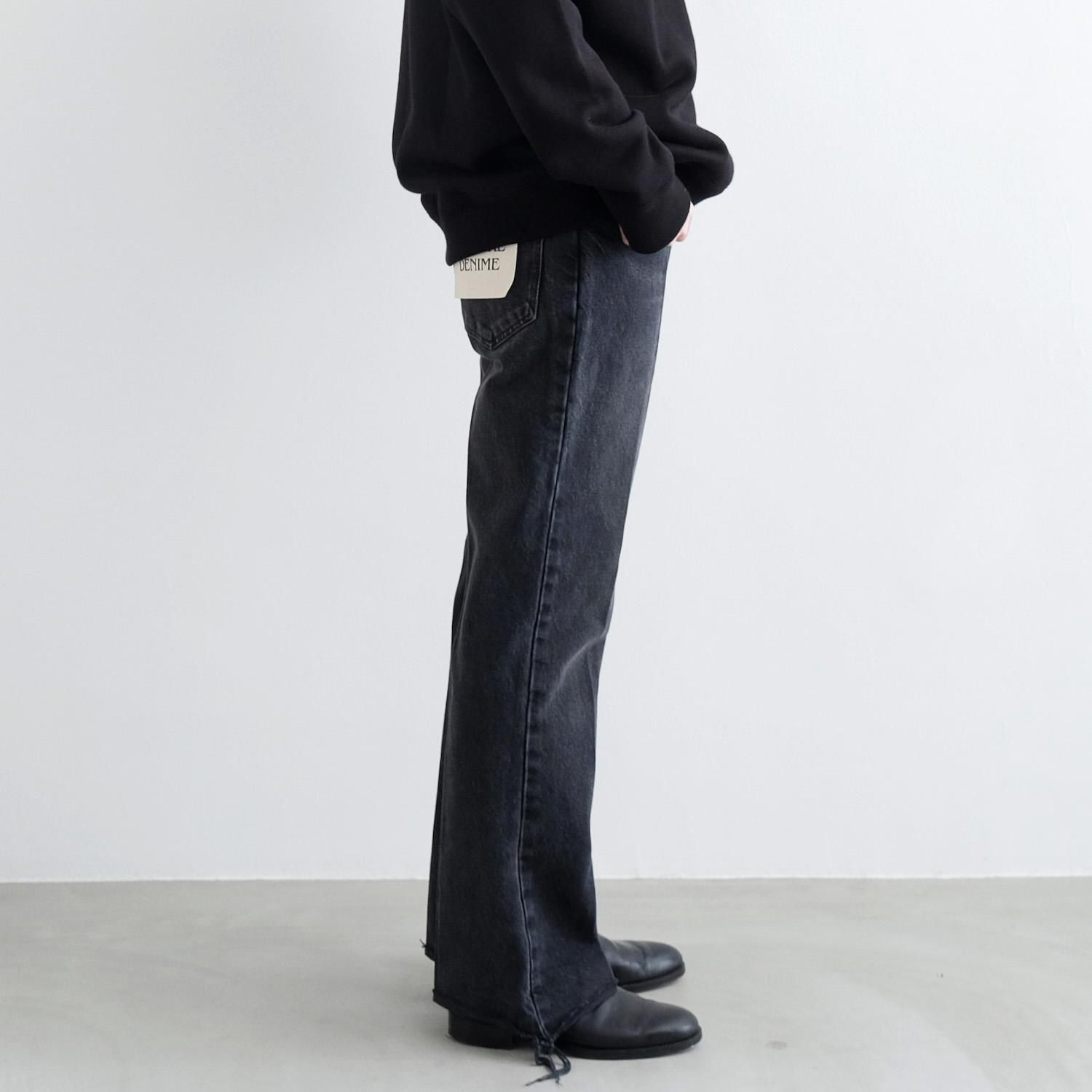 002 FLARE DENIM [BLACK USED] - WUNDER 大阪 セレクトショップ