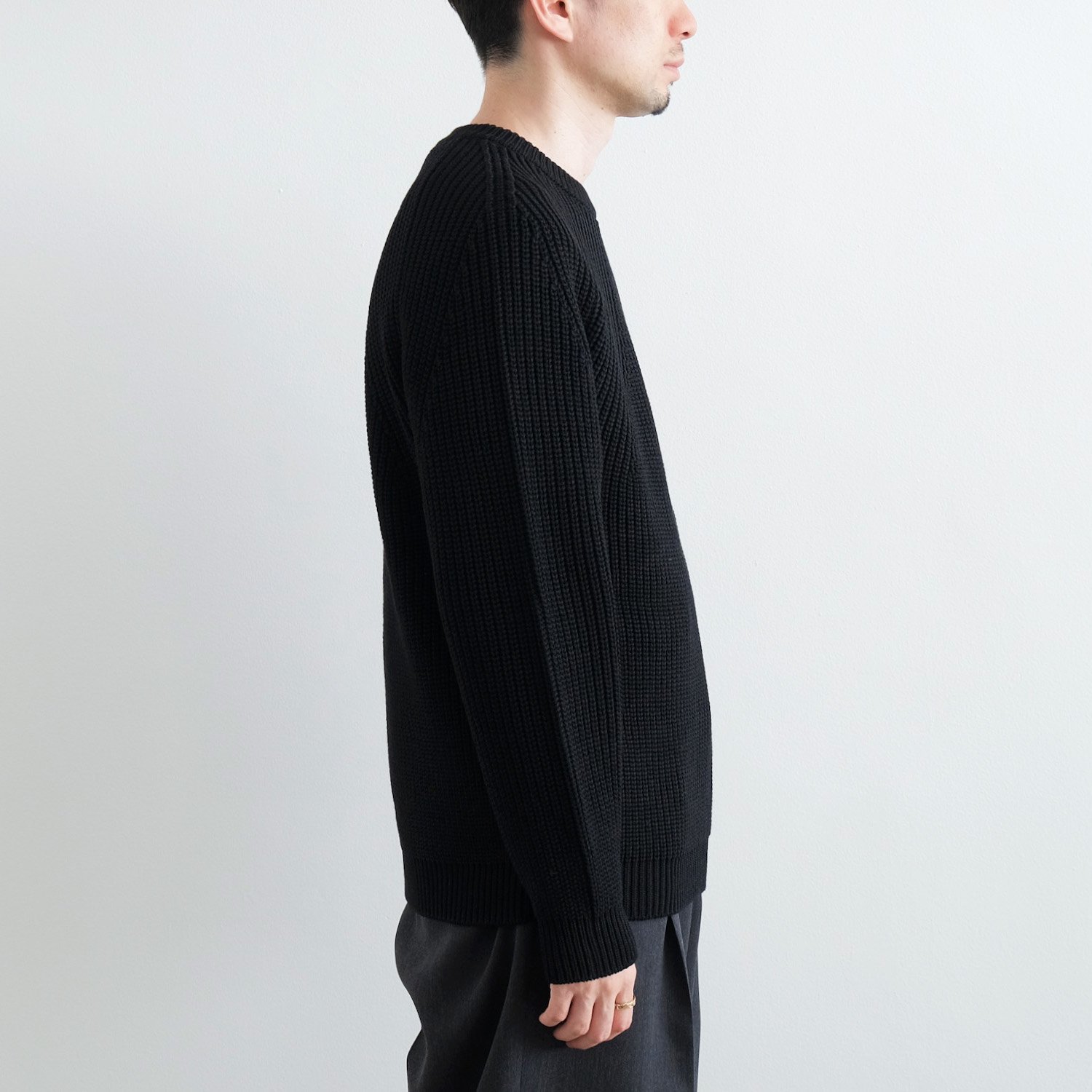 SIGNATURE CREW NECK [BLACK] - WUNDER 大阪 セレクトショップ 大阪梅田中崎町 オンラインストア 正規取扱い 通販可能