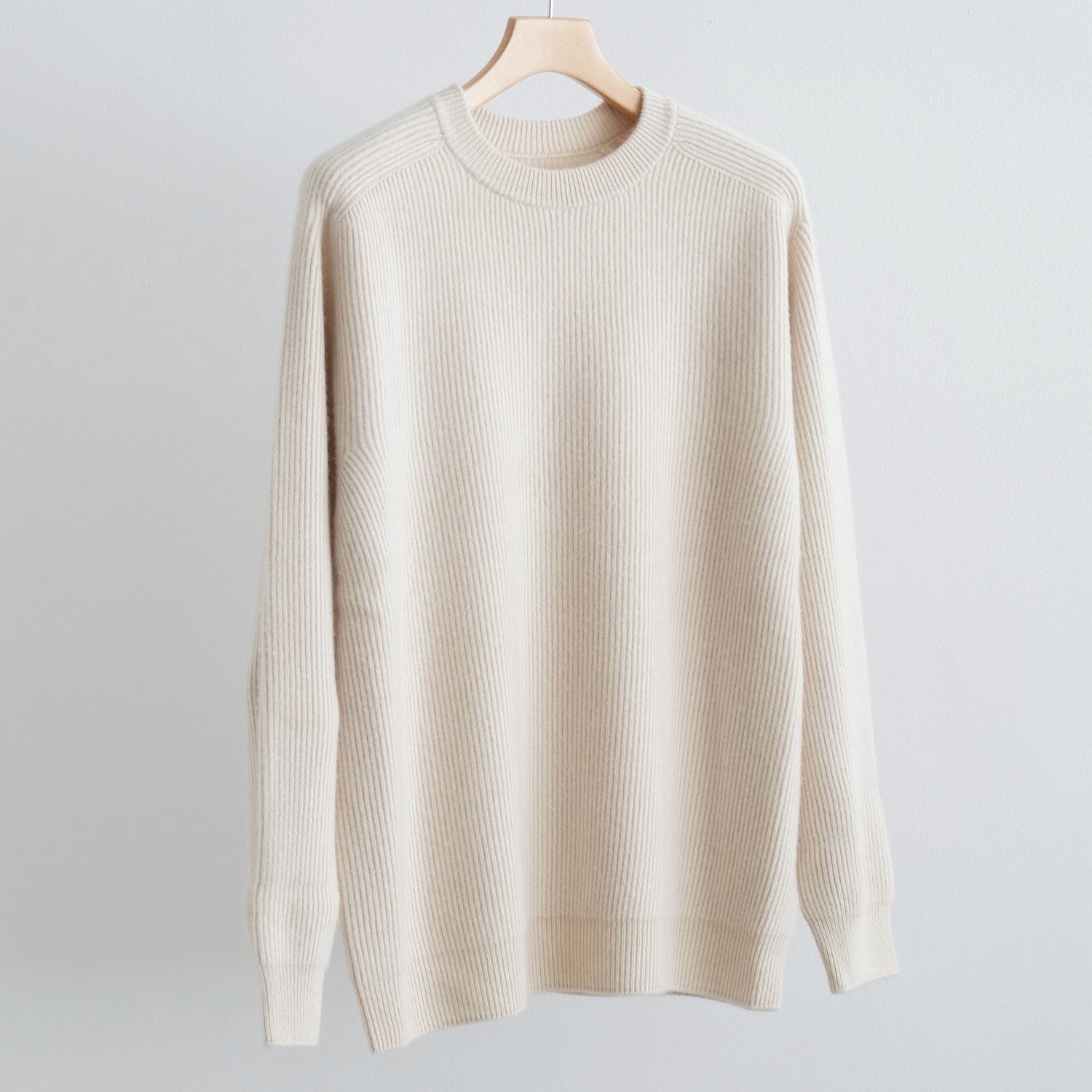 INNOCENT CASHMERE RIB CREW [IVORY]