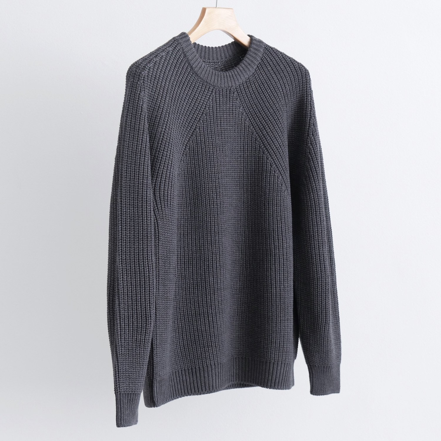 バトナーBATONER SIGNATURE CREW NECK グレー - ニット/セーター