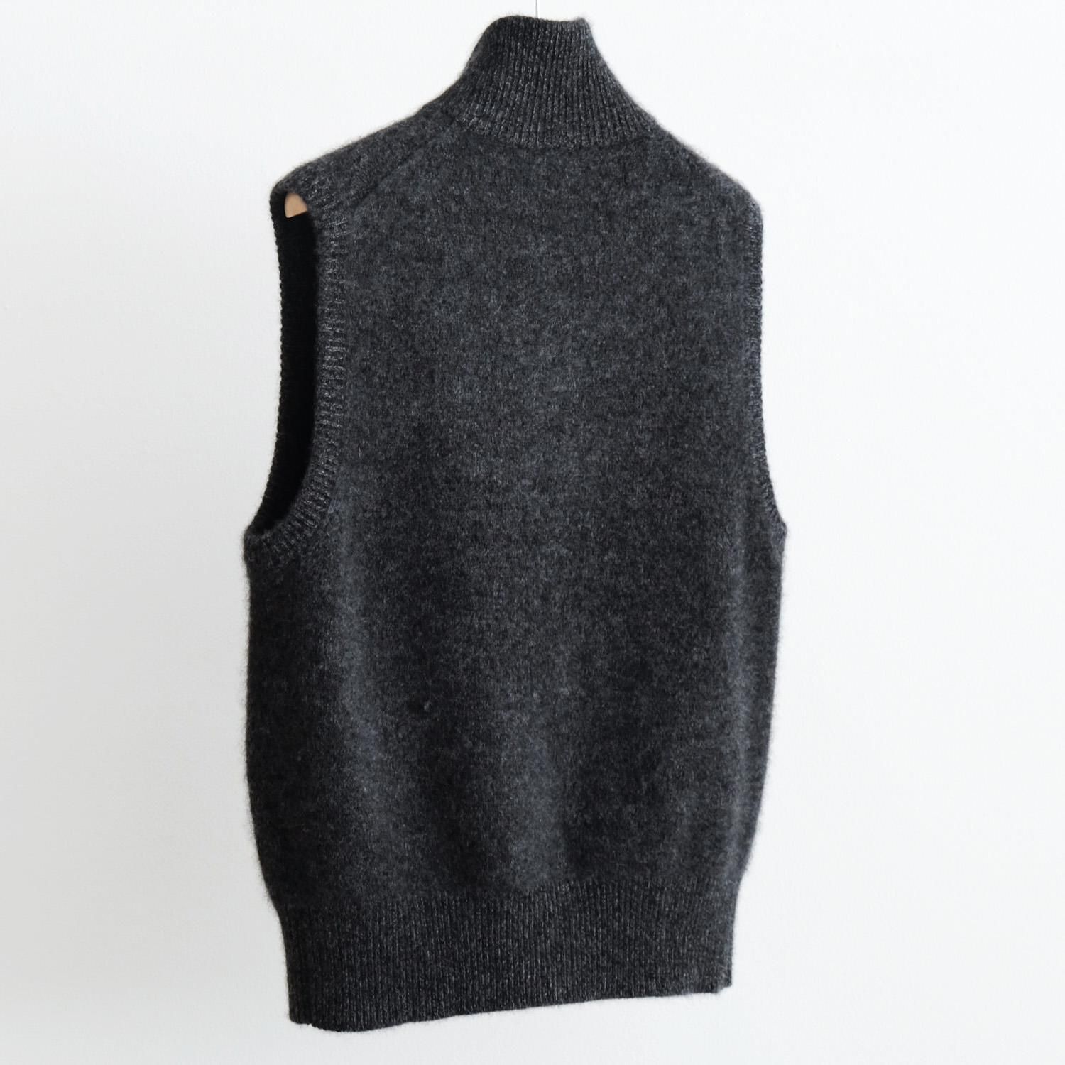 maatee&sons 23aw CASHMERE 強縮絨 JIP VEST-