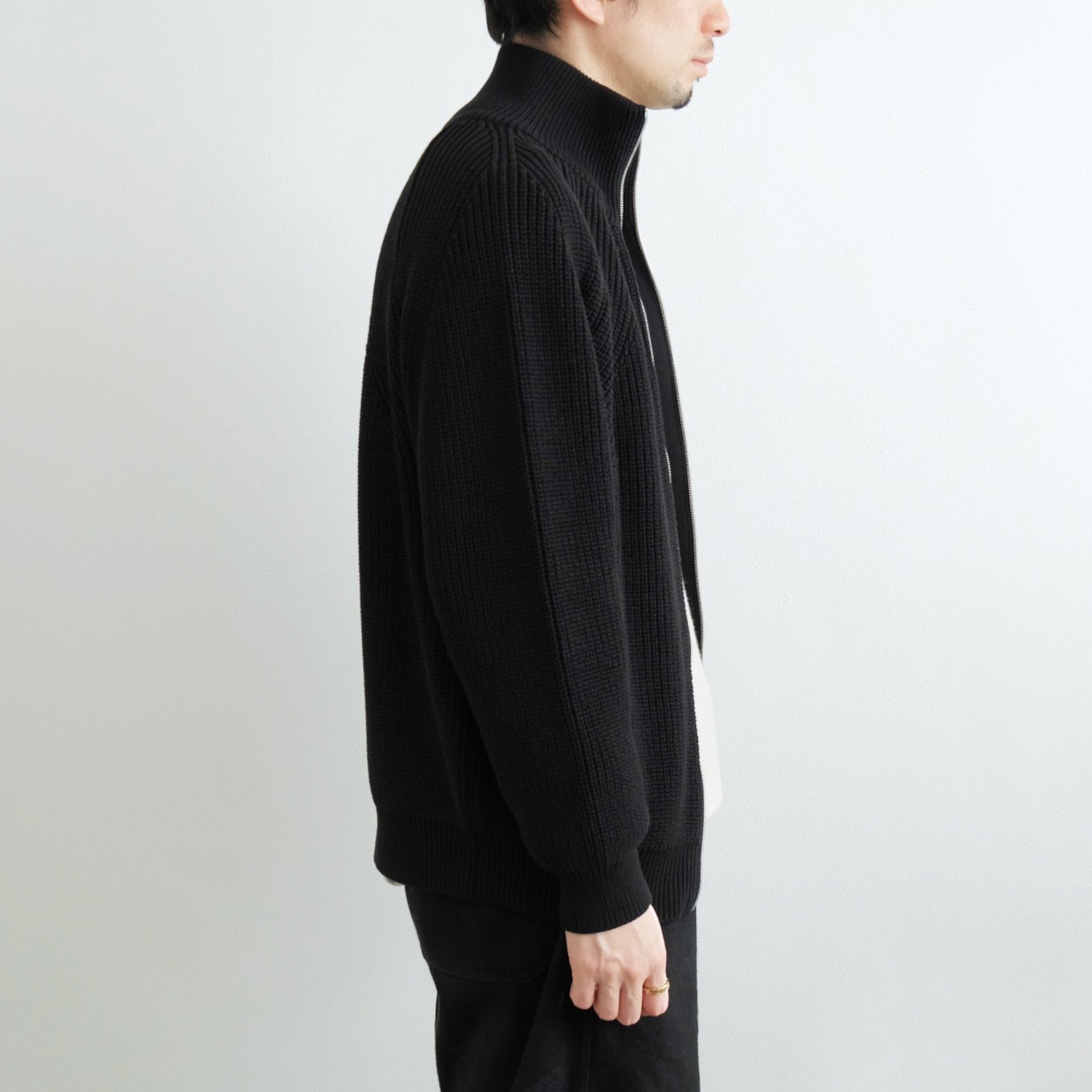 SIGNATURE DRIVERS KNIT [BLACK] - WUNDER 大阪 セレクトショップ 大阪 