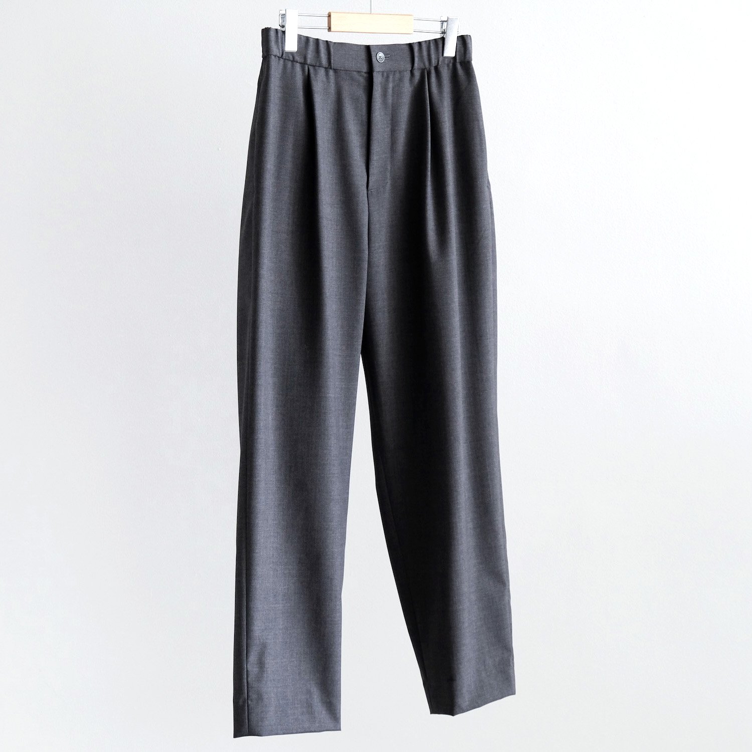 WOOL TROPICAL TAPERED EASY PANTS [TOP GRAY]