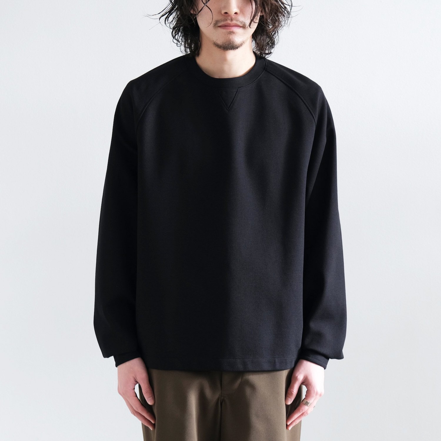 LONG SLEEVE RAGLAN SWEAT [BLACK] - WUNDER 大阪 セレクトショップ 