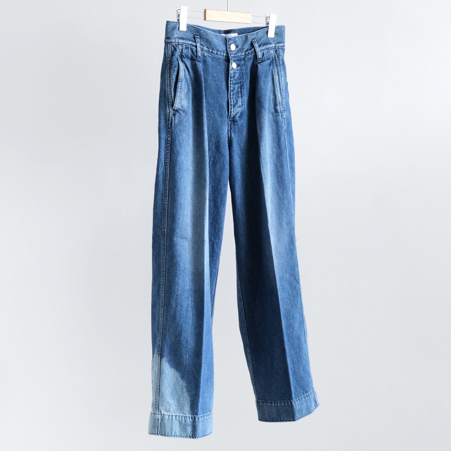 THE WIDE JEAN TROUSERS [VINTAGE BLUE]