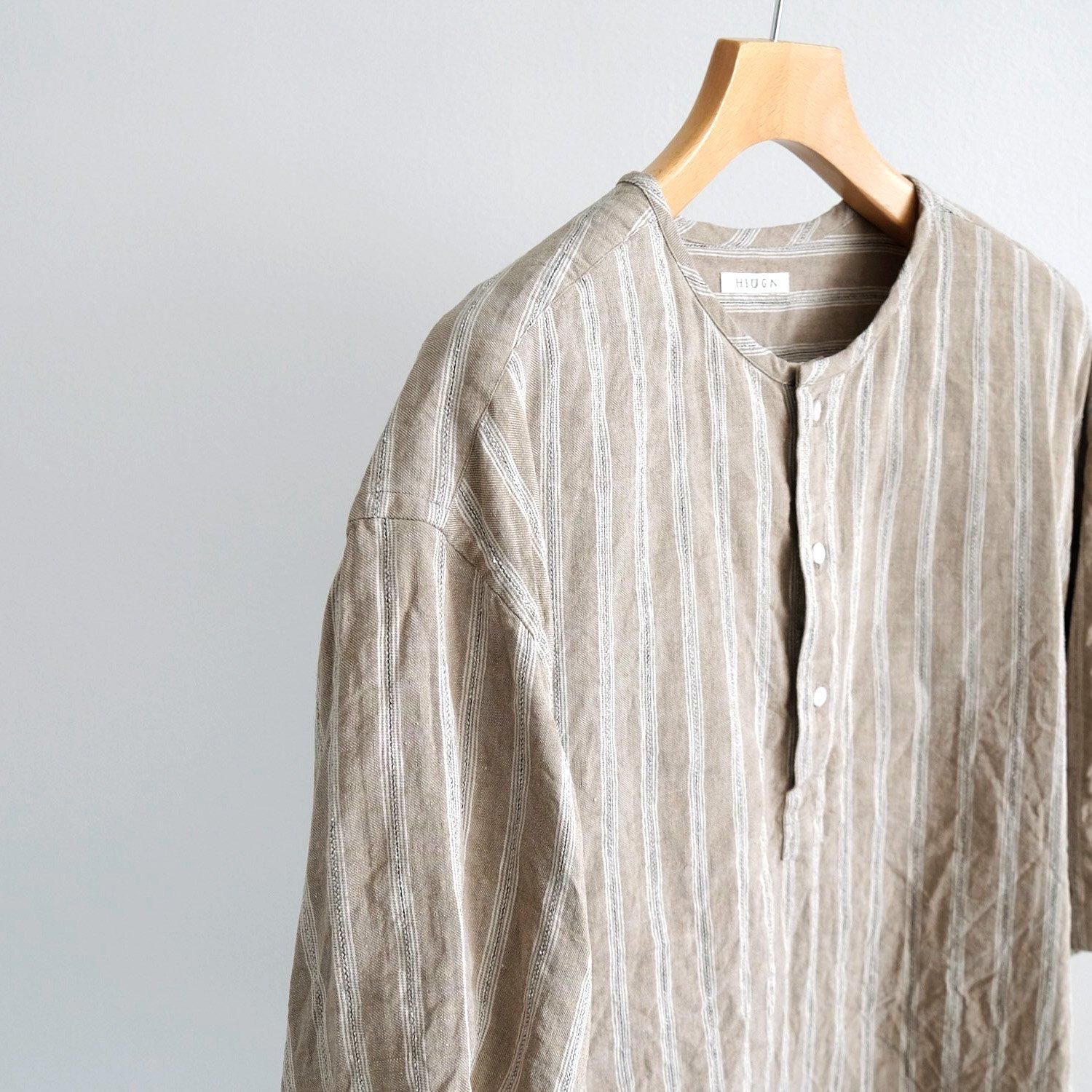 HEUGN】Jake Linen Henry Shirts - HUUKU