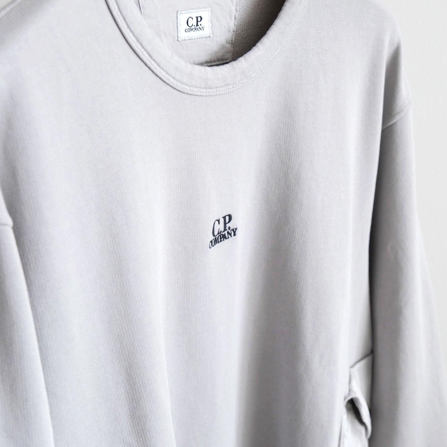 COTTON FLEECE MIXED CREW NECK SWEATSHIRT [DRIZZLE GREY