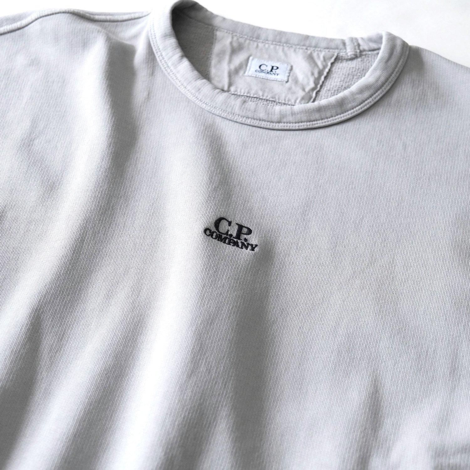 COTTON FLEECE MIXED CREW NECK SWEATSHIRT [DRIZZLE GREY