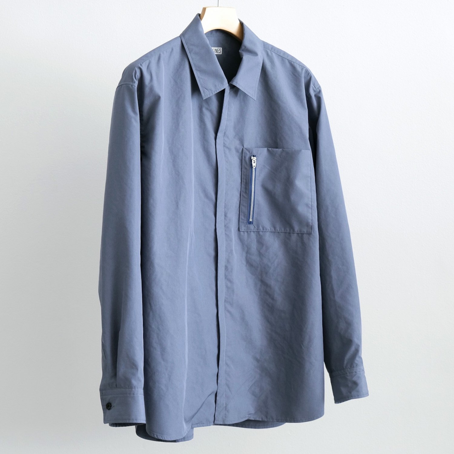 HASSUI POPLIN 2 ZIP SHIRT [CAMBRIDGE BLUE]