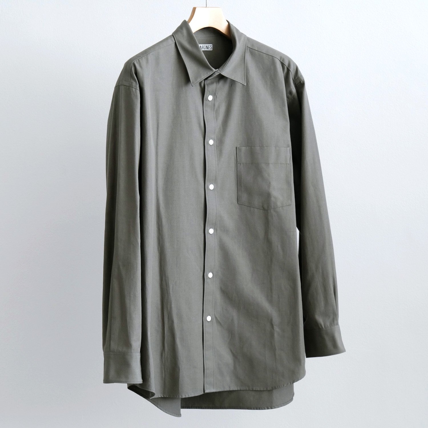 SIMPSON'S POPLIN R SHIRT [ALMOND GREEN]