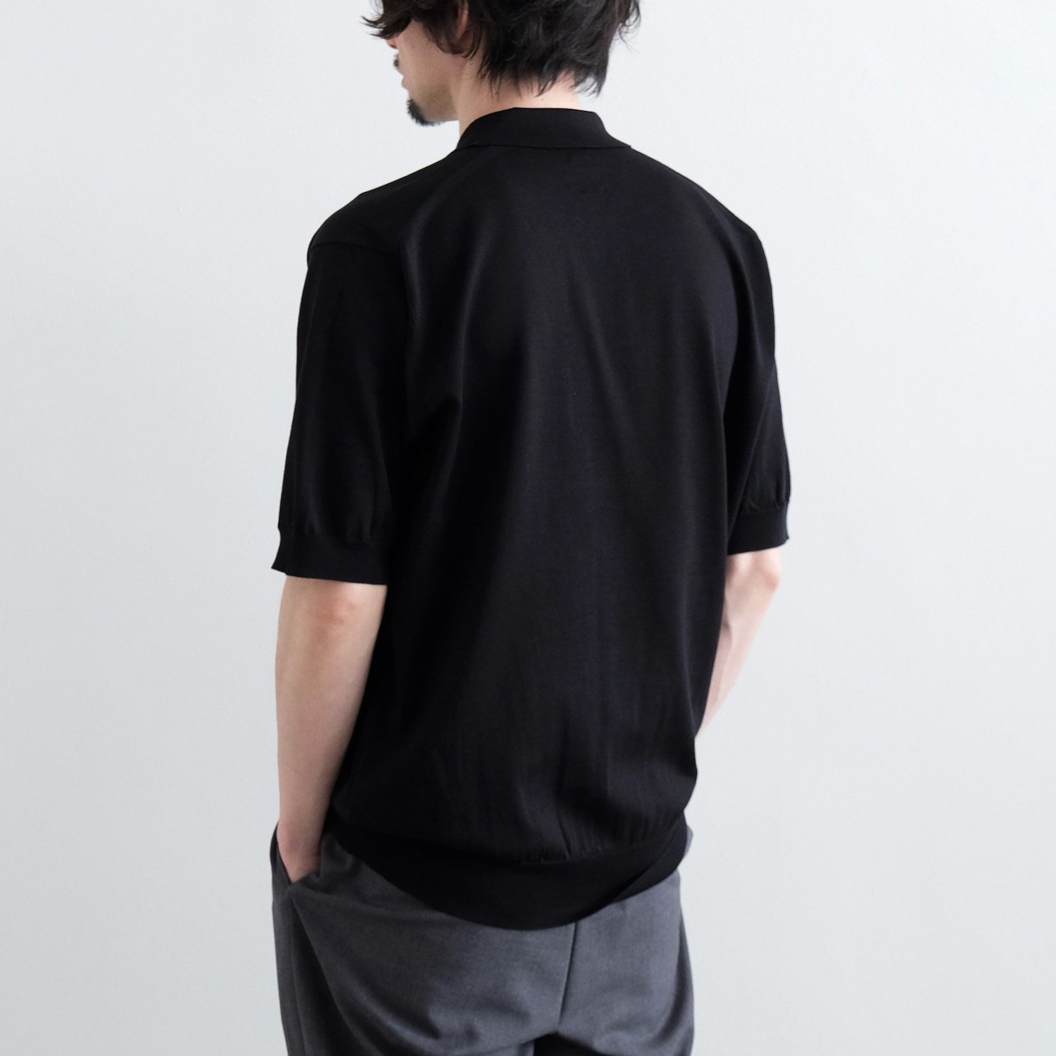 THE SEAISLAND COTTON HIGH GAUGE POLO S/S [BLACK] - WUNDER 大阪 セレクトショップ  大阪梅田中崎町 オンラインストア 正規取扱い 通販可能