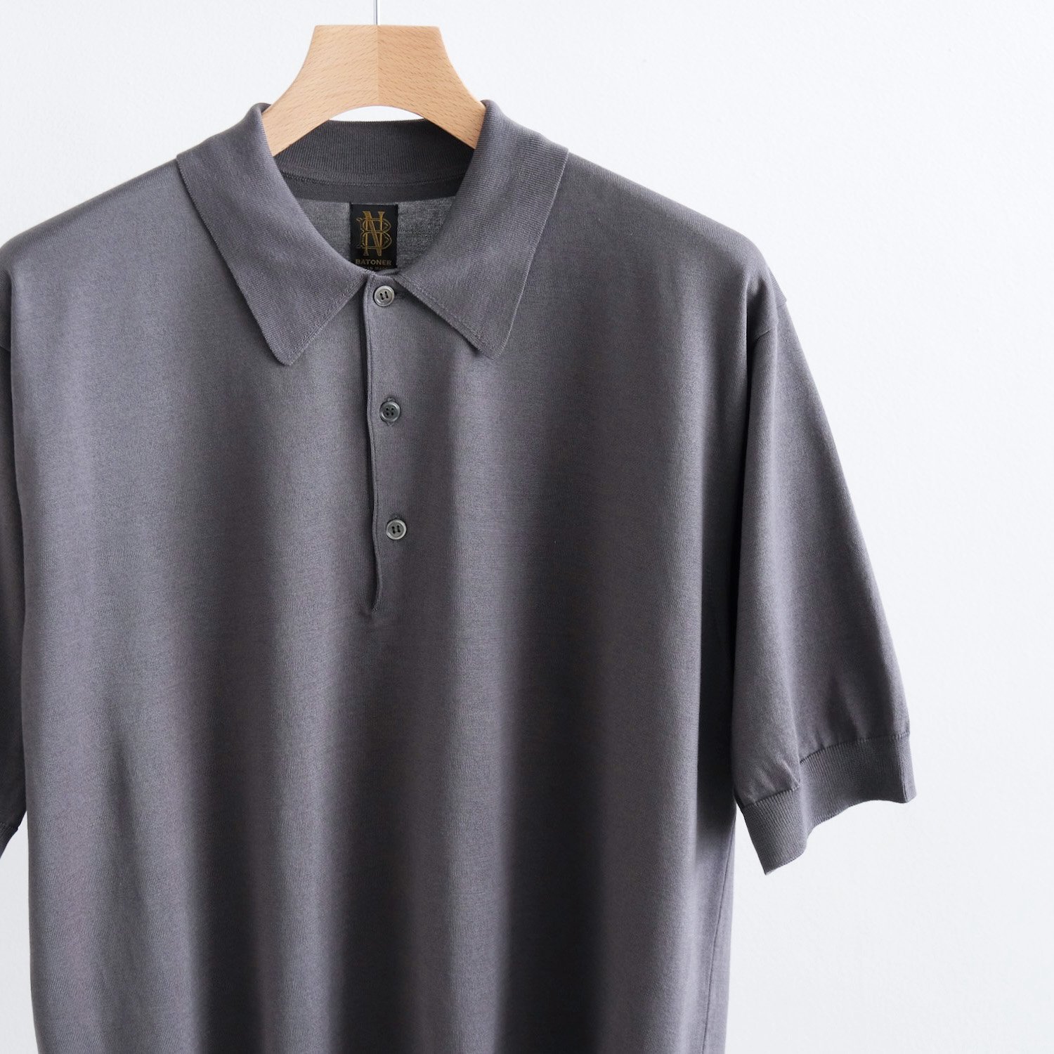 THE SEAISLAND COTTON HIGH GAUGE POLO S/S [GRAY] - WUNDER 大阪 セレクトショップ  大阪梅田中崎町 オンラインストア 正規取扱い 通販可能