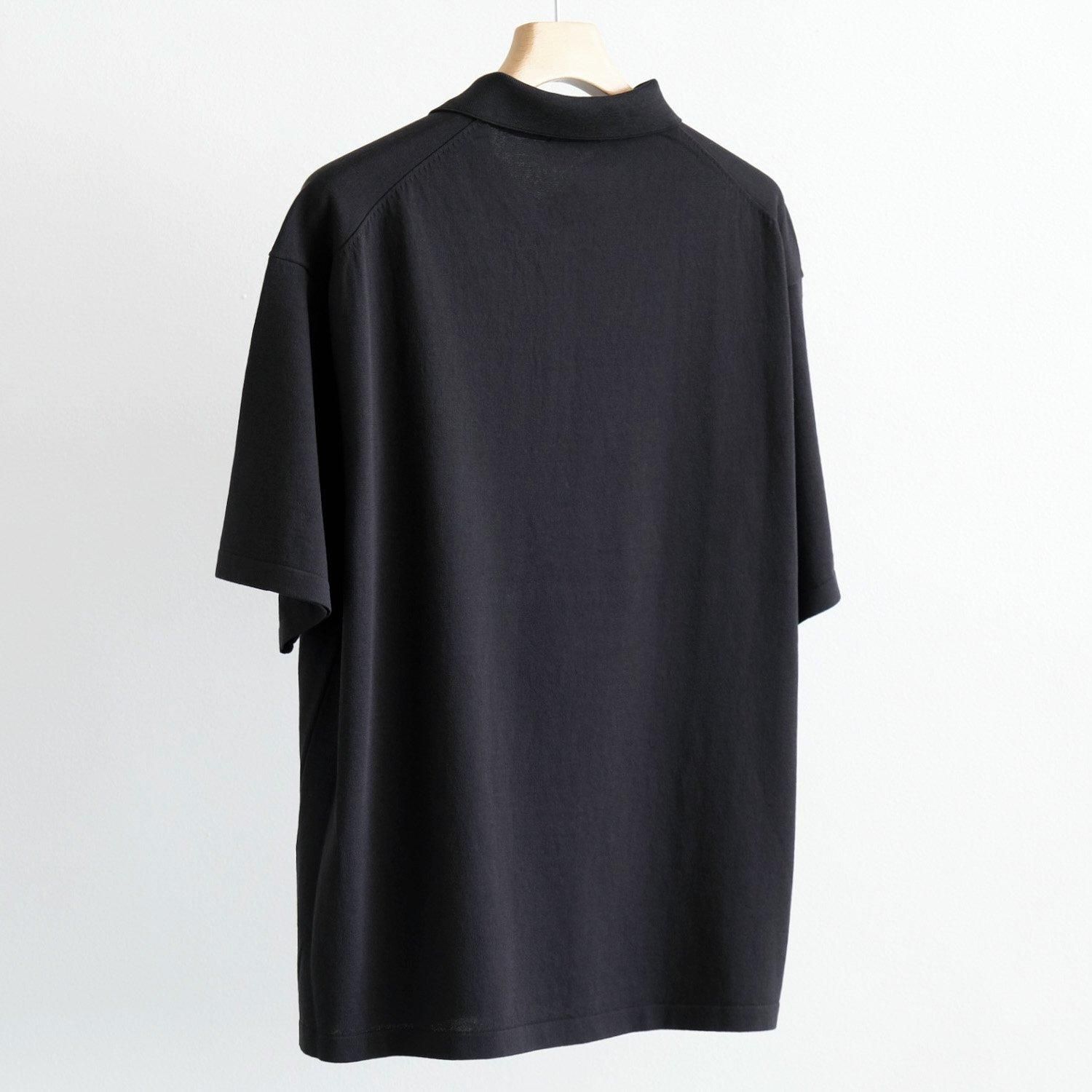 FRESCA KNIT CREW POLO KNIT [BLACK] - WUNDER 大阪 セレクト